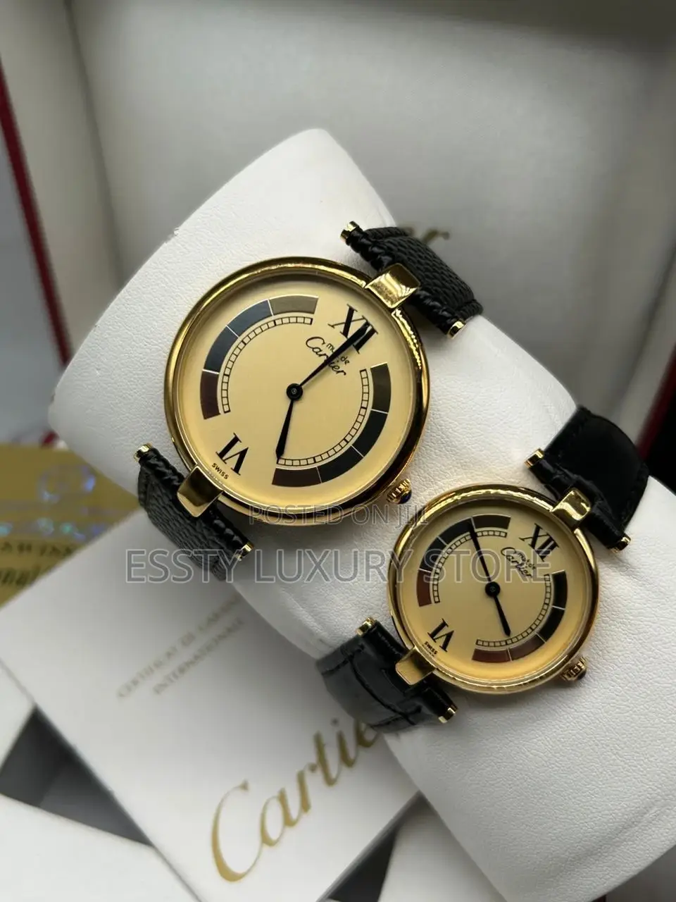 High Quality Luxury Cartier Leather Wristwatch