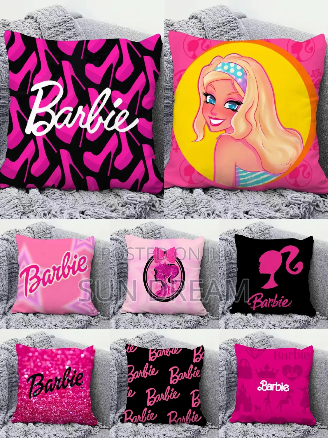 Barbie Cushion Pink Throw Pillow Cover Pink Pillow Cover