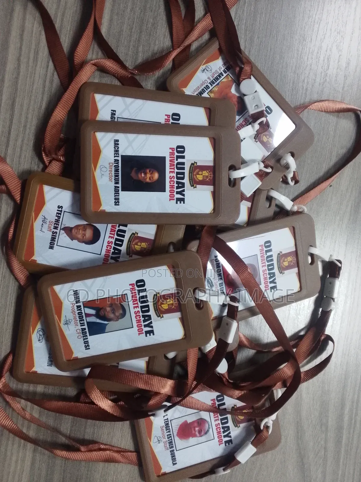 Plastic Id Card With Printing and Rope and Casing