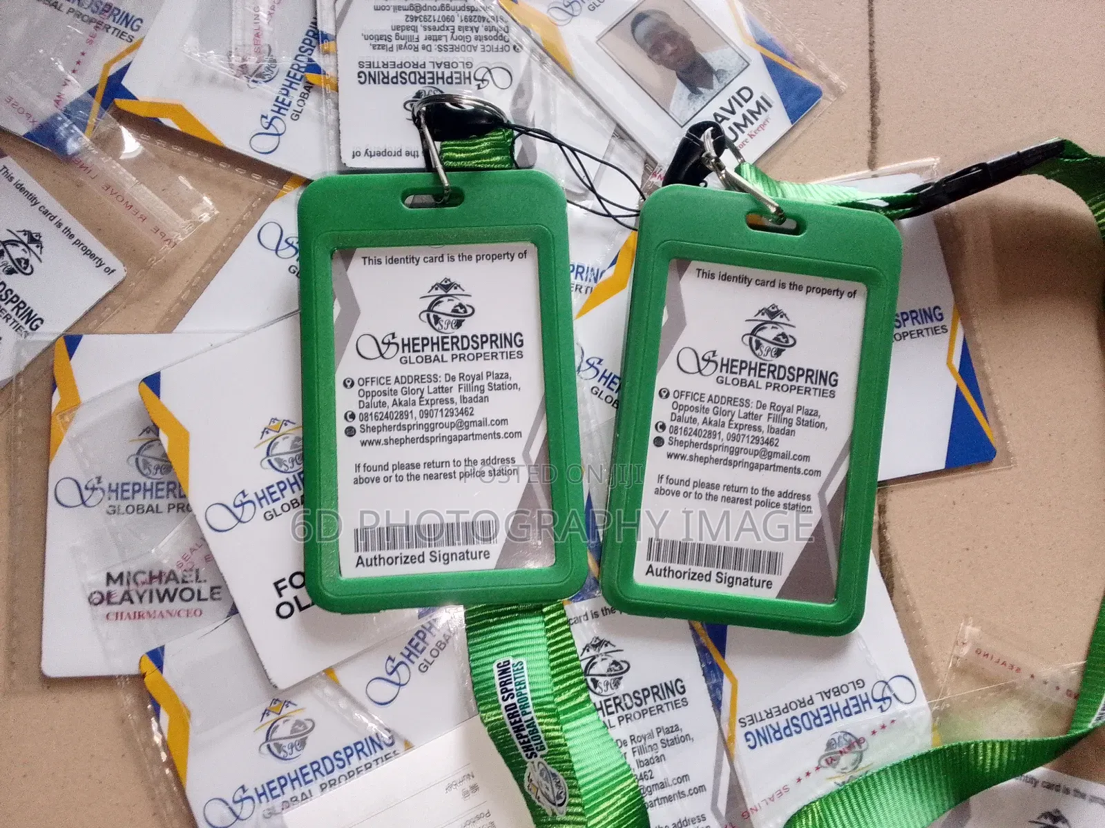 Plastic Id Card With Printing and Rope and Casing