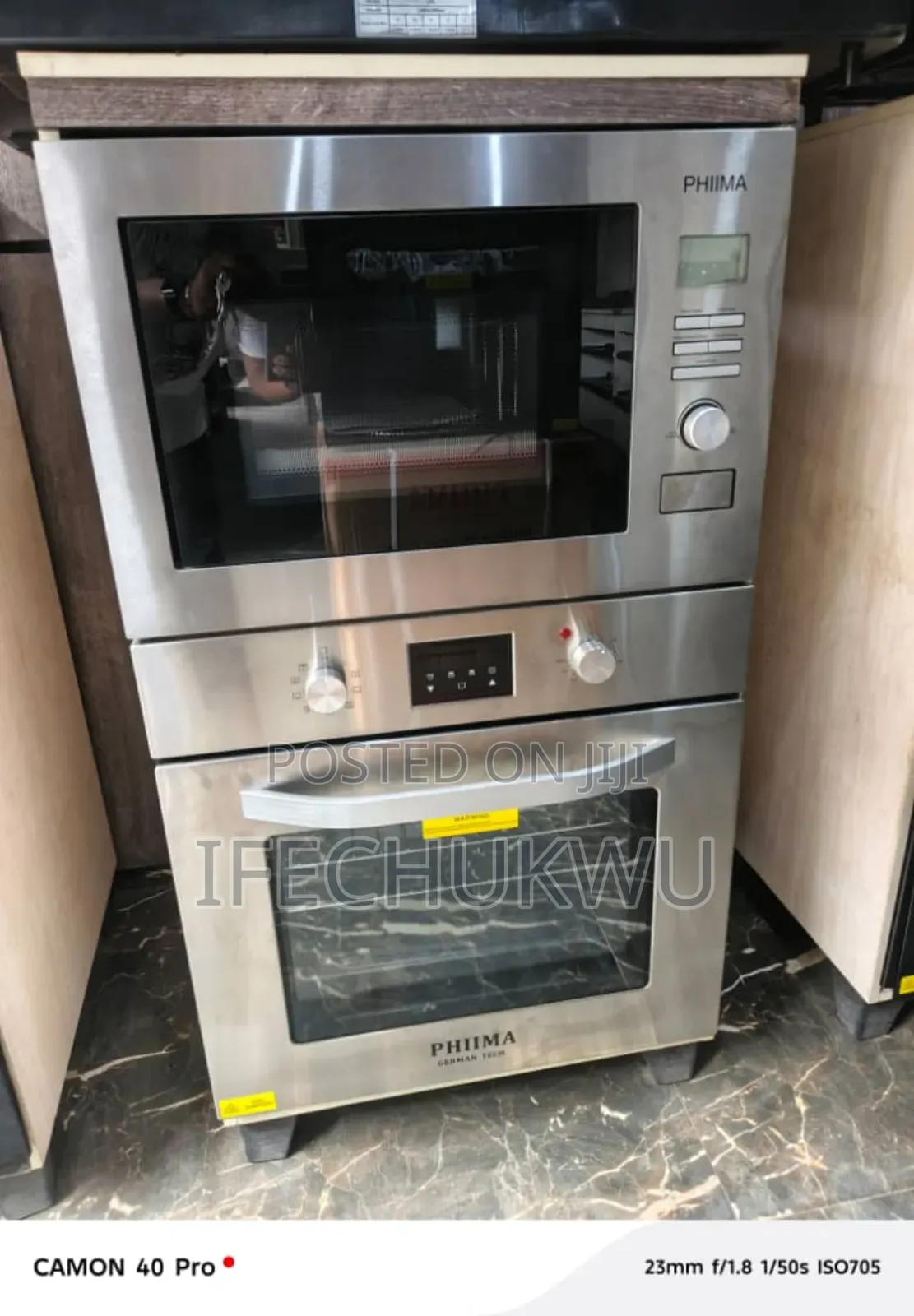 Original Phiima Stainless Steel Gas Ele Oven Built-in Microwave