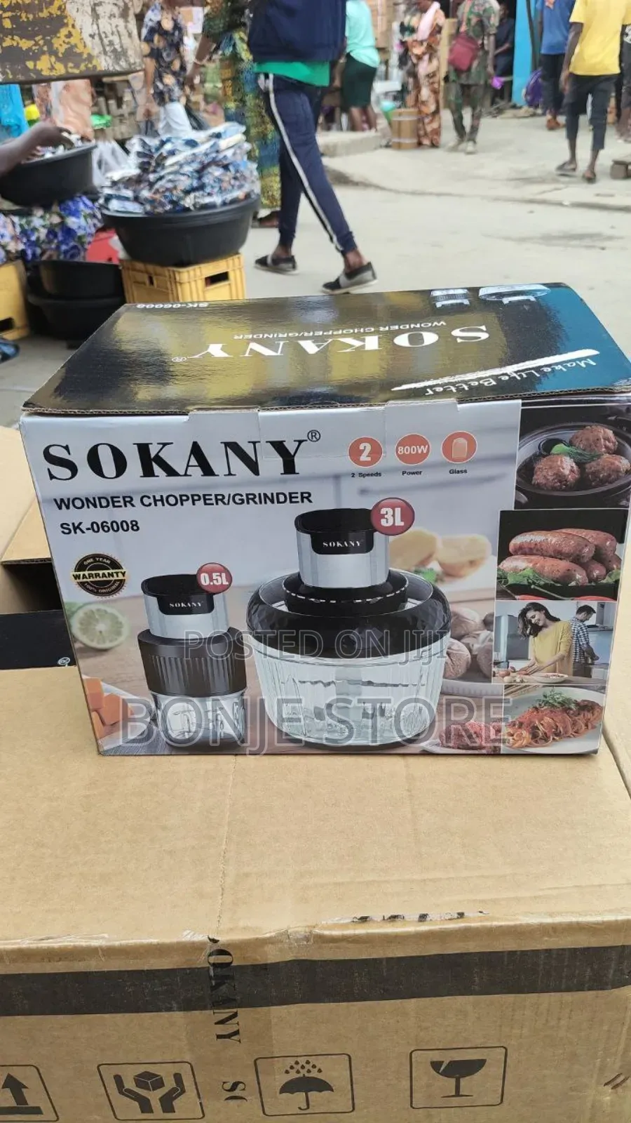 Sokany Wonder Chopper/Grinder 800w 2speeds 2cups