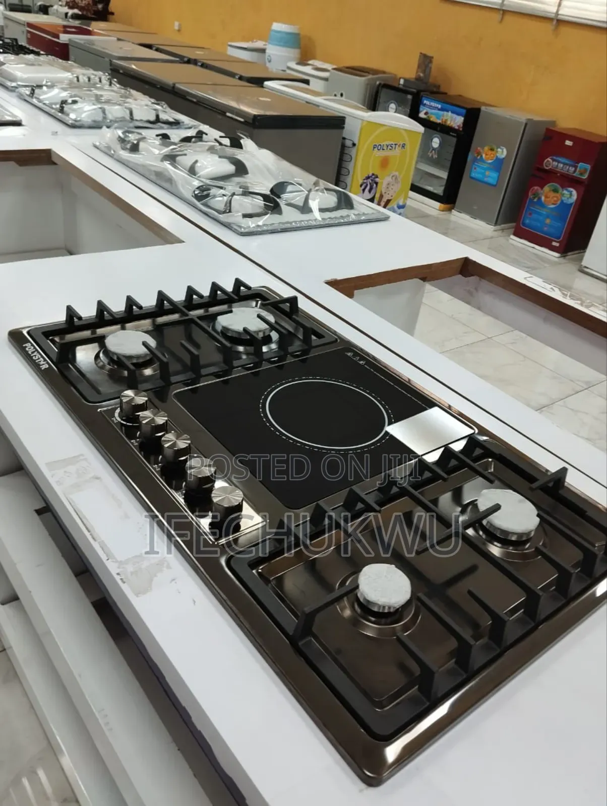 Original High Quality Polystar Built-in Gas Electric Cooker 4+1 90cm