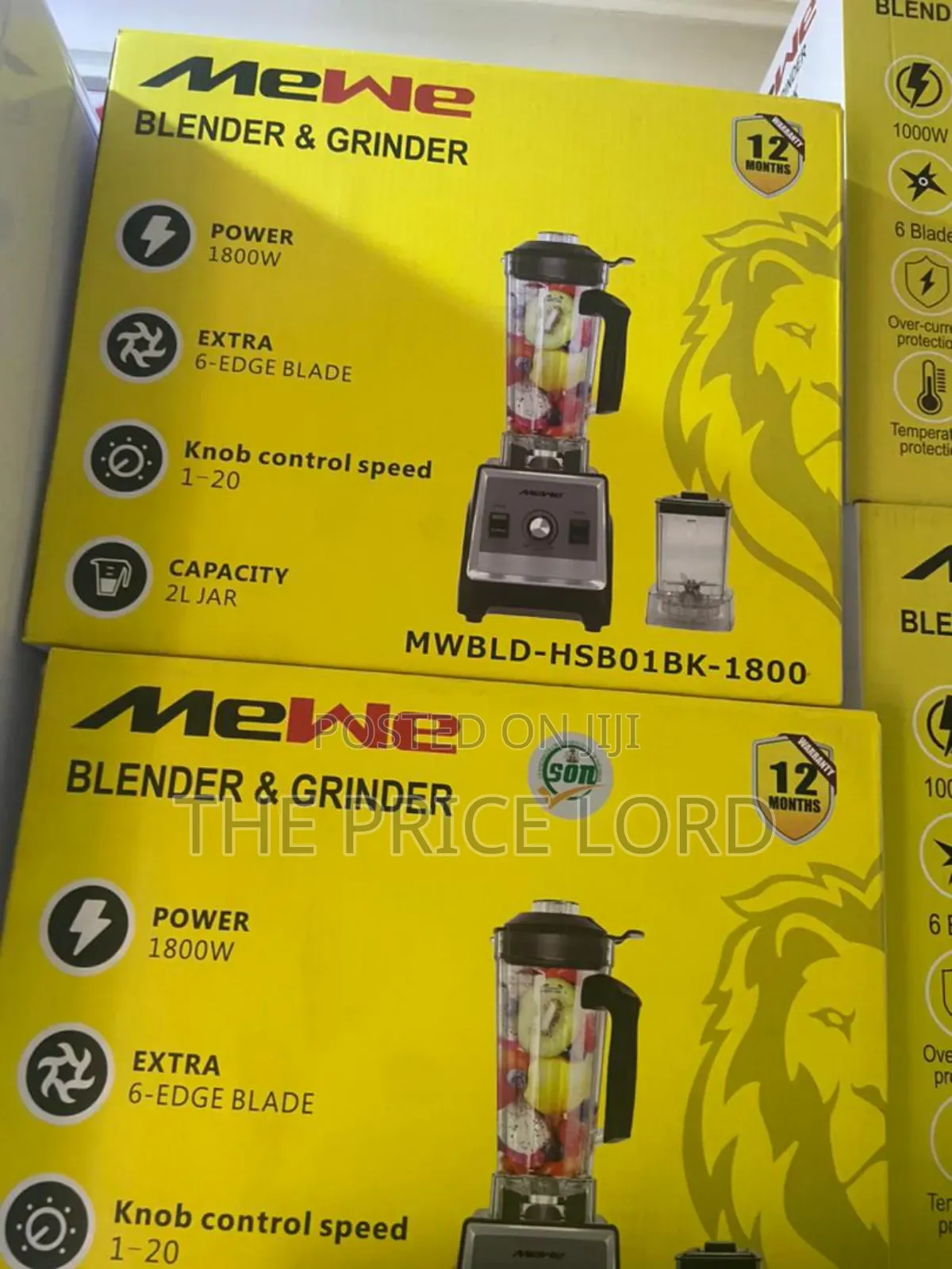 Mewe Industrial Blender/Grinder 1800watt Hsb01k