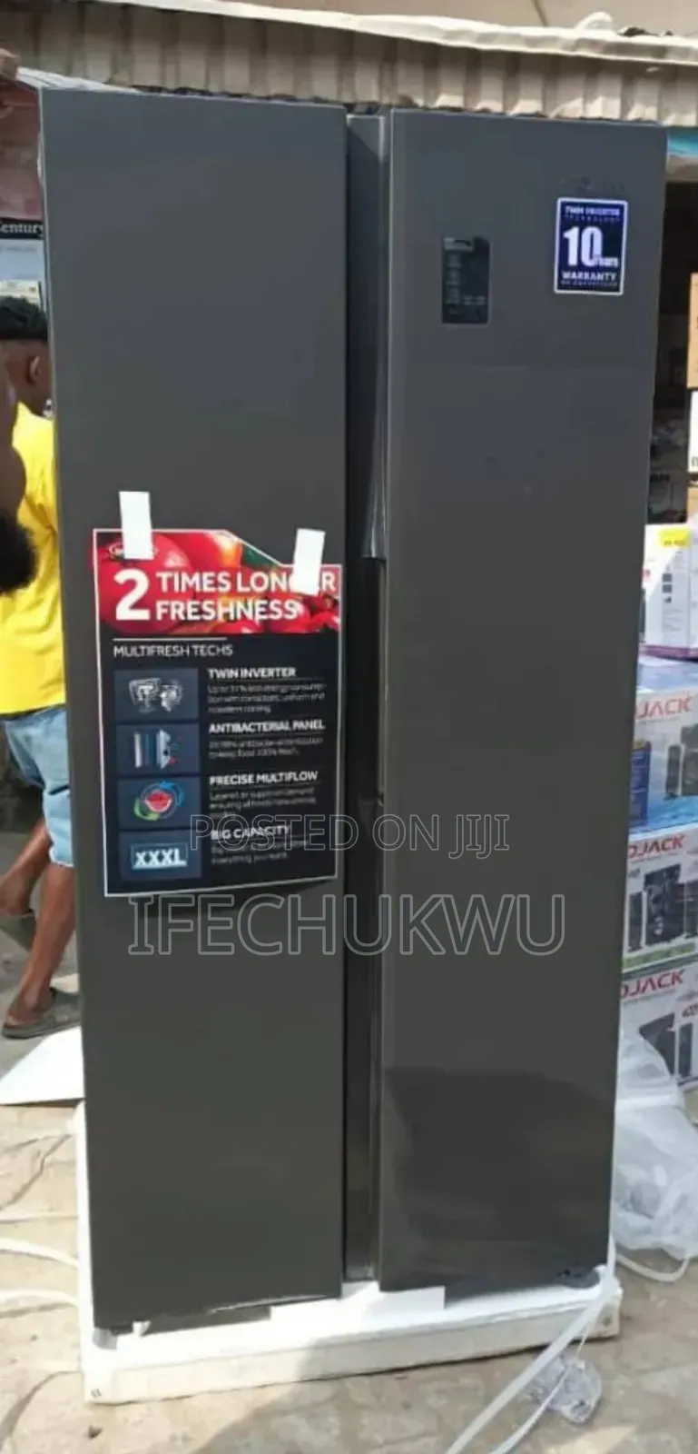 Original Hisense Side by Side Inverter Fridge Freezer (450litters)