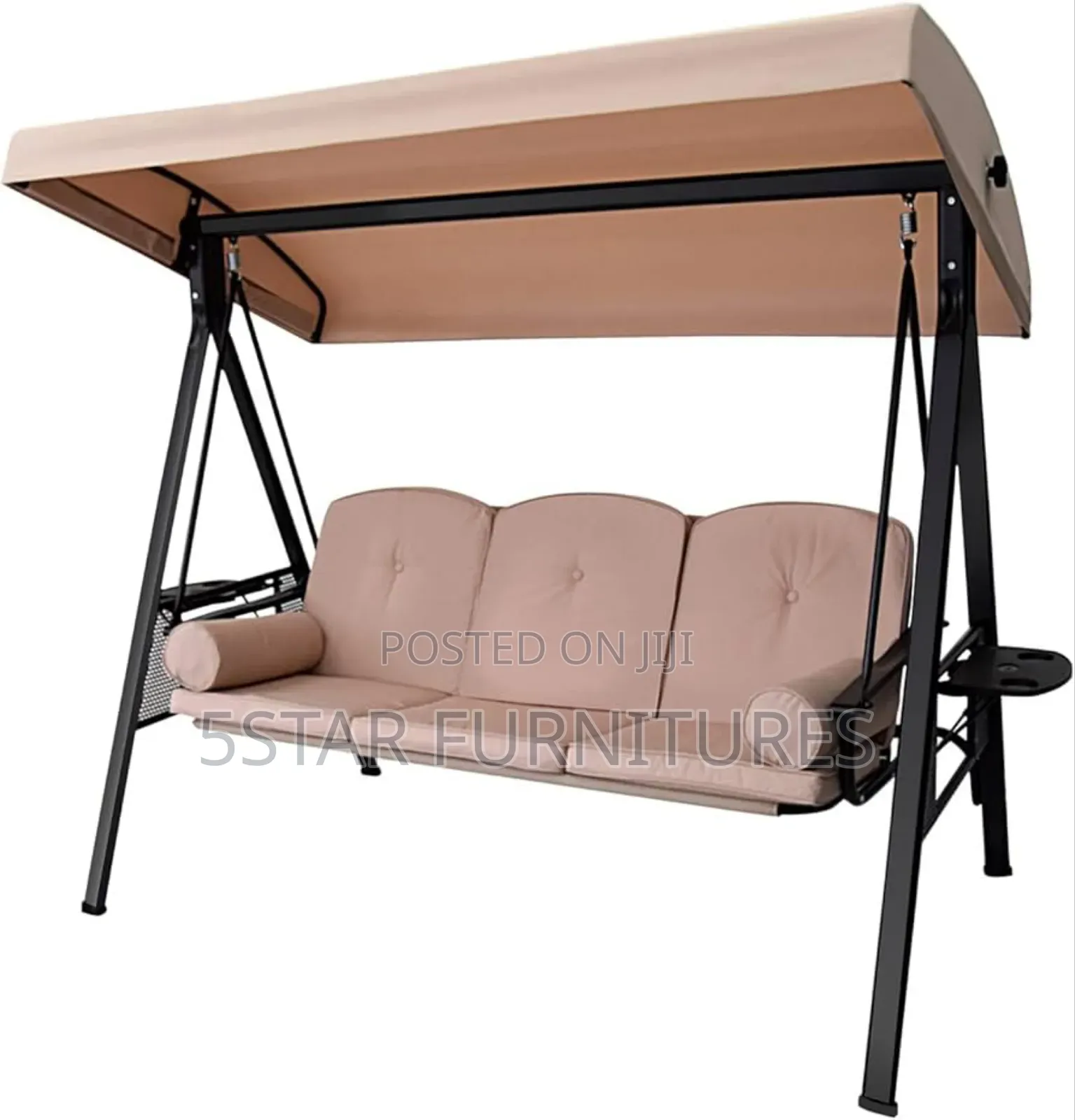 3 Seat Outdoor Porch Swing Hammock With Steel Frame
