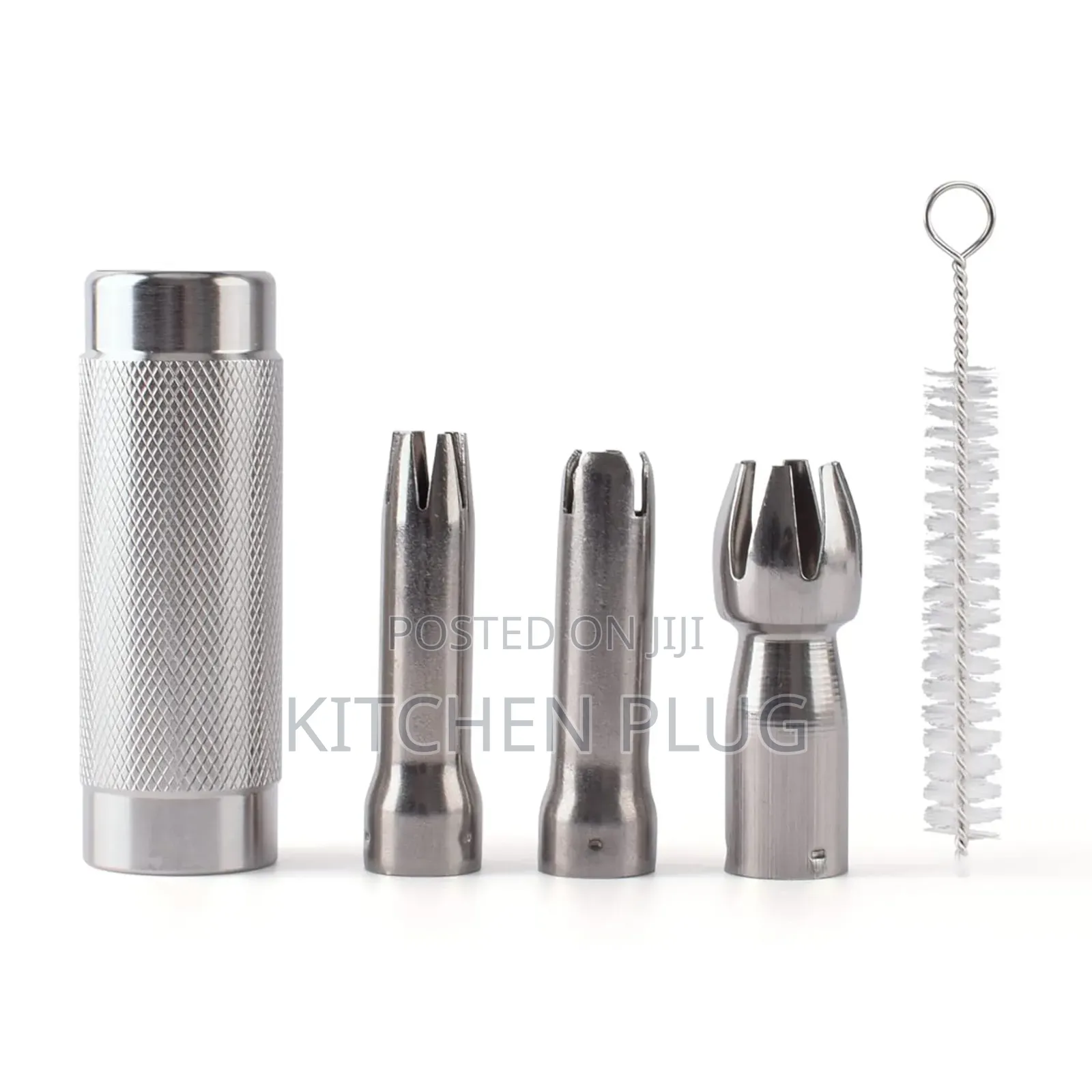 Cream Whipper Accessories/ Injector Tips, a Cleaning Brush.
