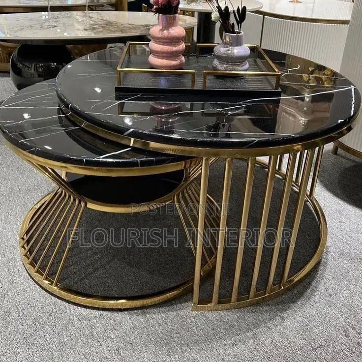 High Quality Imported Luxury Marble 2in1 Center Table