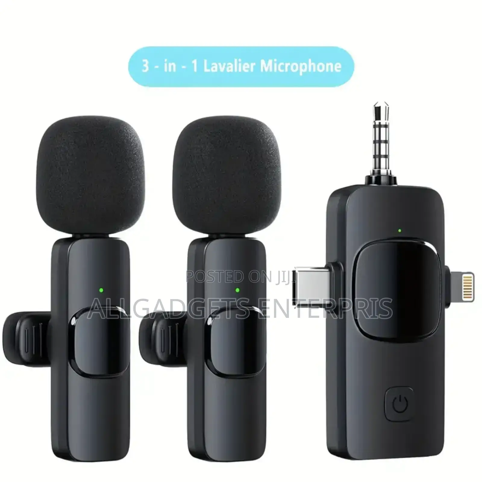 Wireless 3.5mm Lapel Lavalier Double Microphone