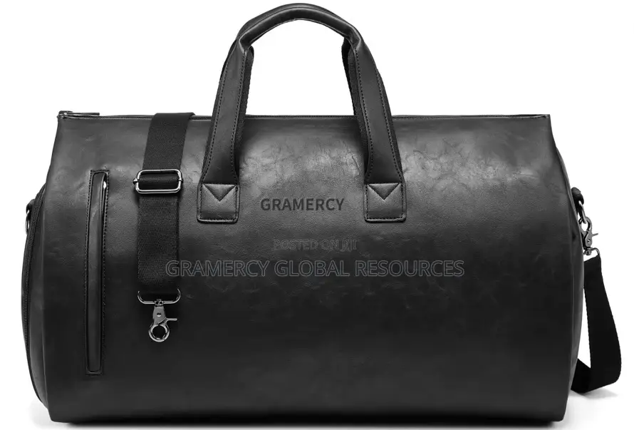 Multifunctional Business Men Travel Duffle Suit Garment Bag— Leather