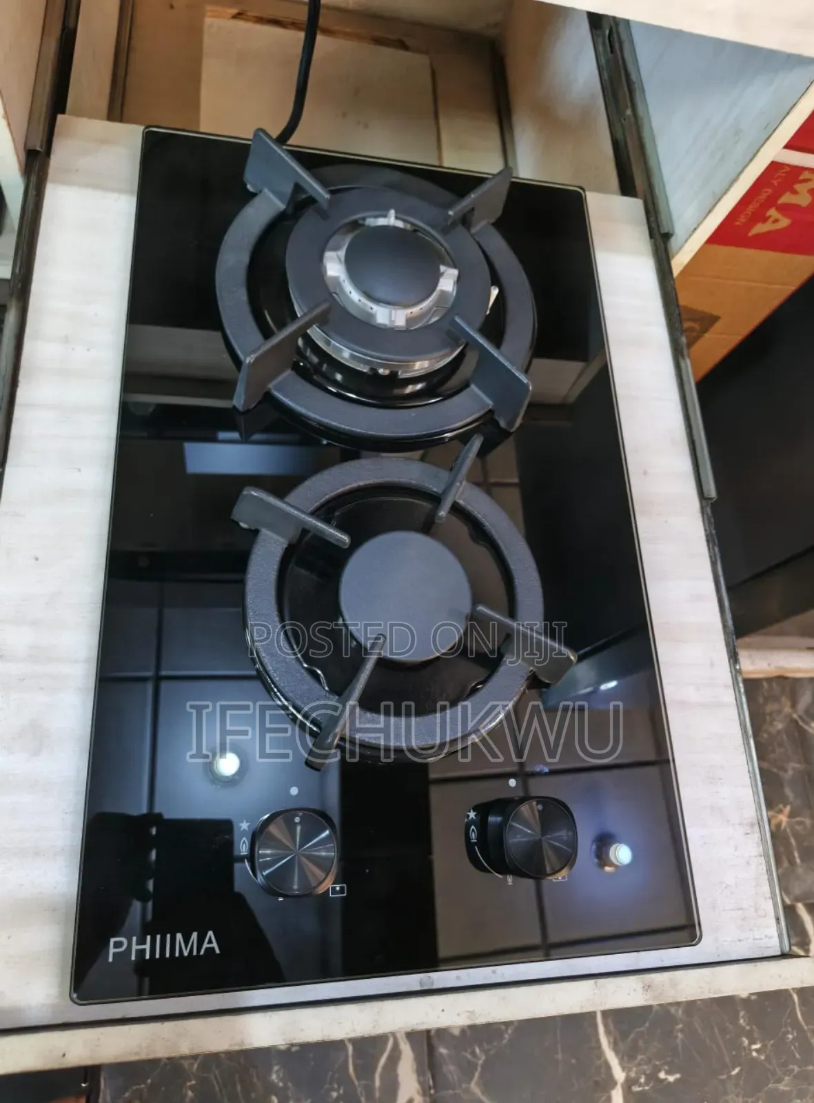 Original Phiima Built-in Gas Cooker Hob 2 Gas Burners Automatic