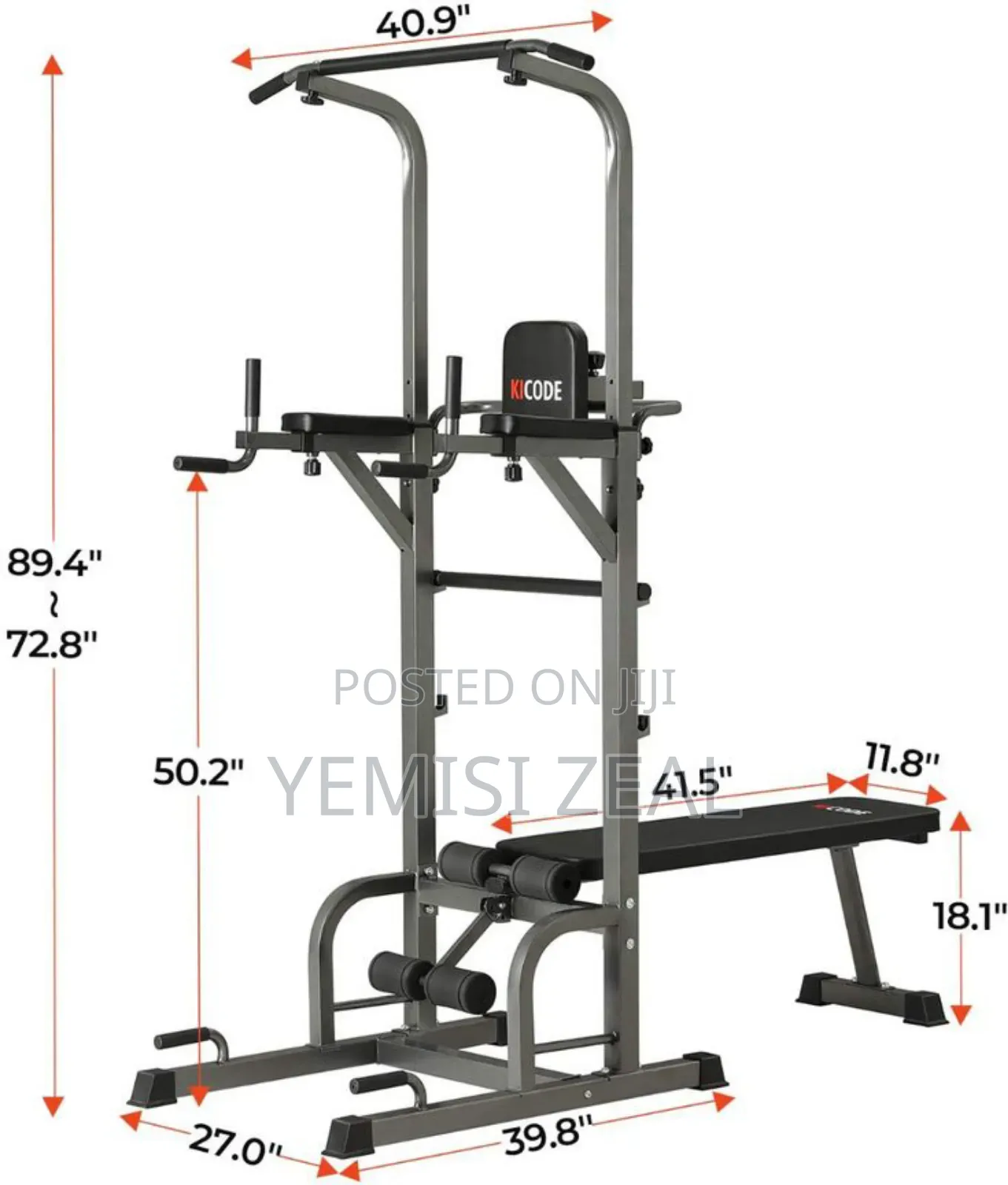Durable Fitness Power Tower With Bench
