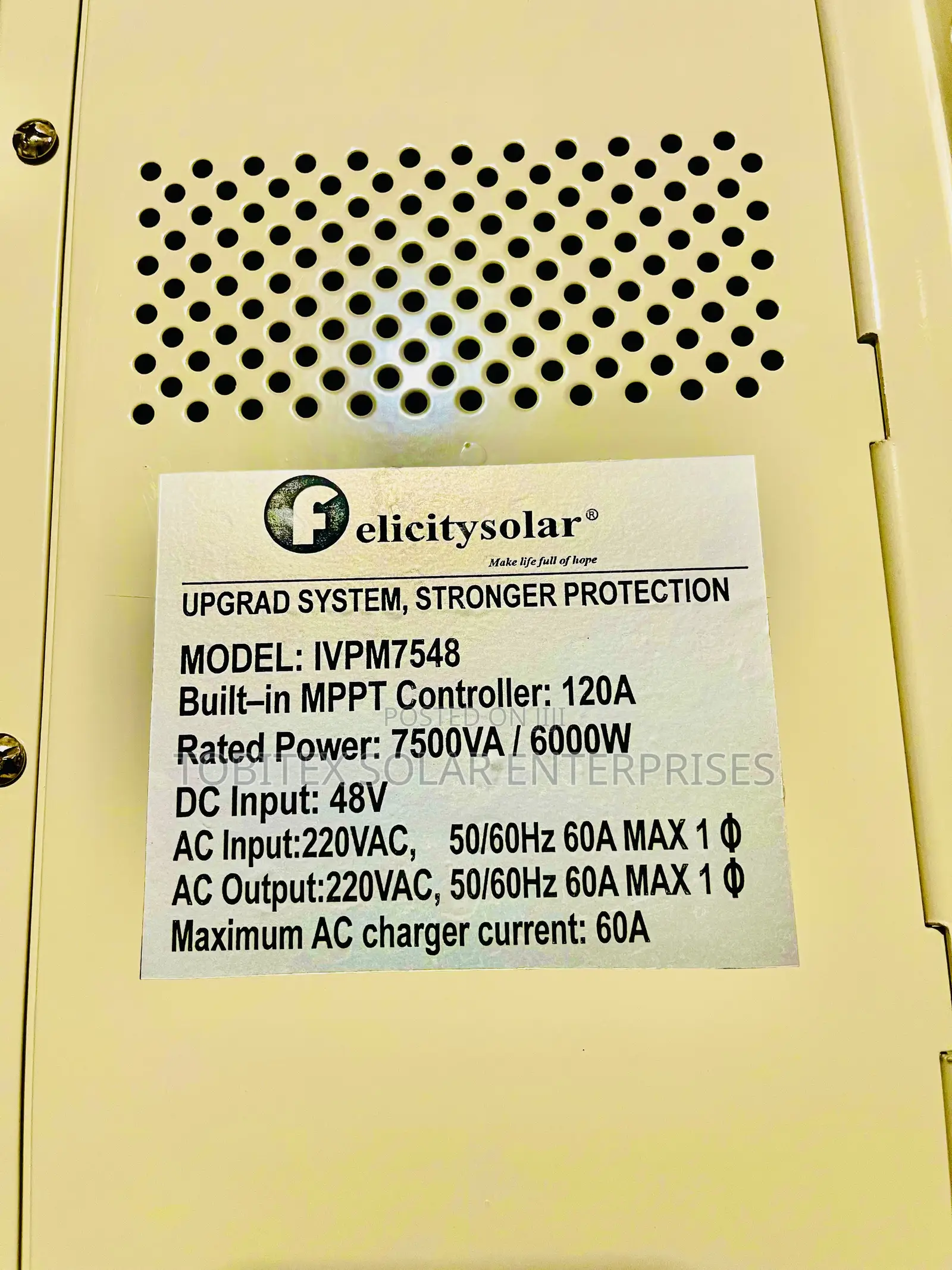 7.5kva Felicity Solar Inverter Hybrid Ivpm