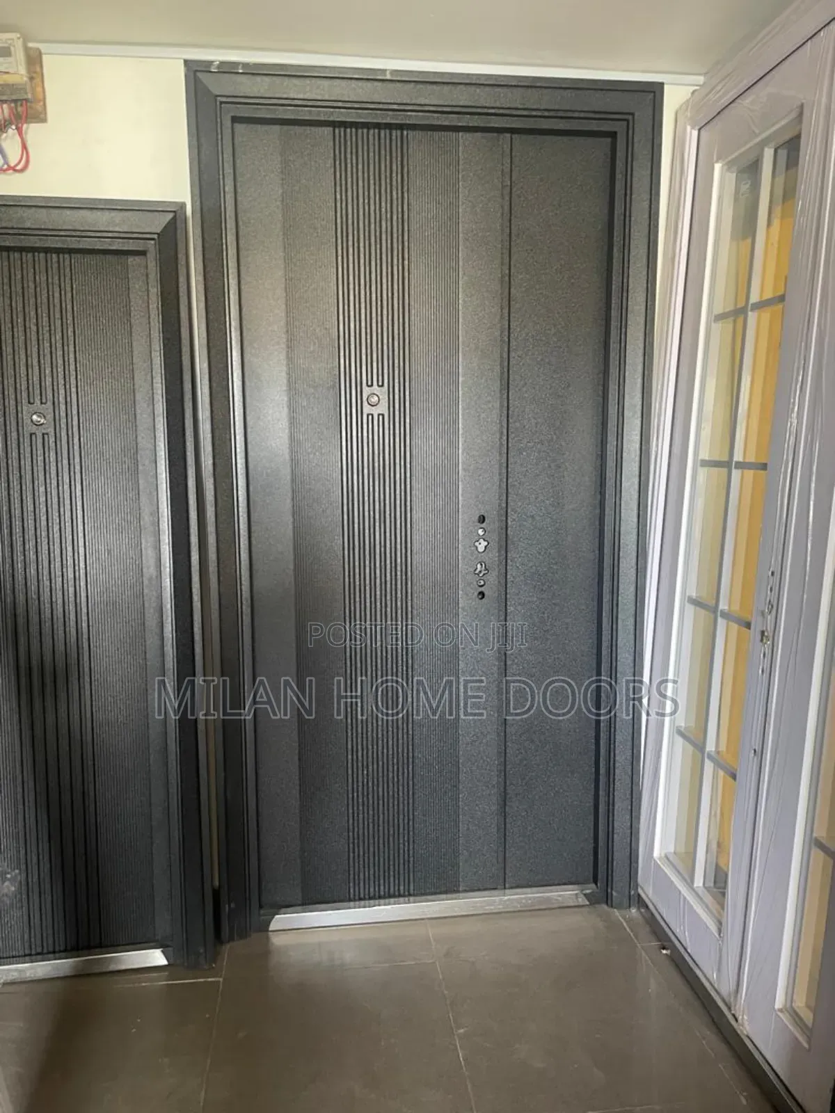 4ft by 8ft Jiuhua Extra Height Security Door Bold Line Design