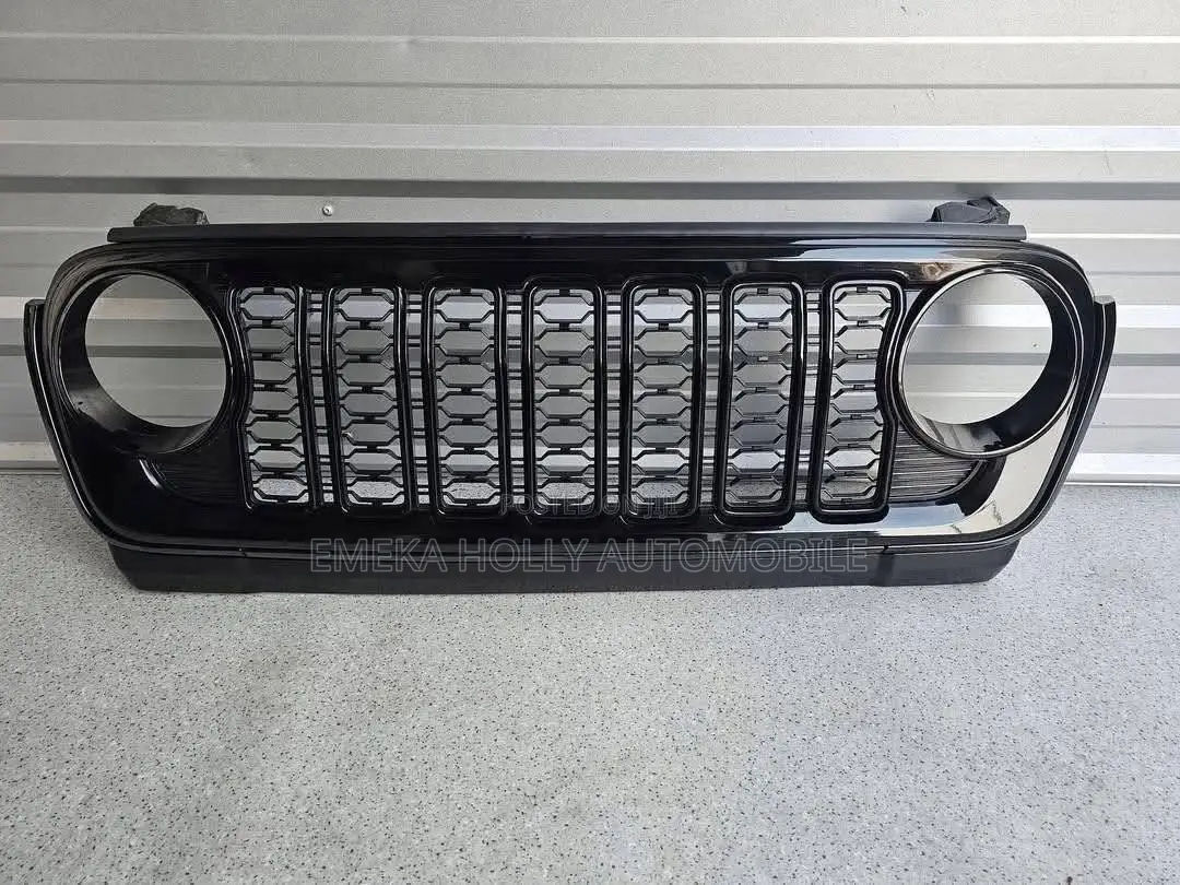 Jeep Wrangler Jl / Gladiator Jt Gloss Black Front Grille Cover.