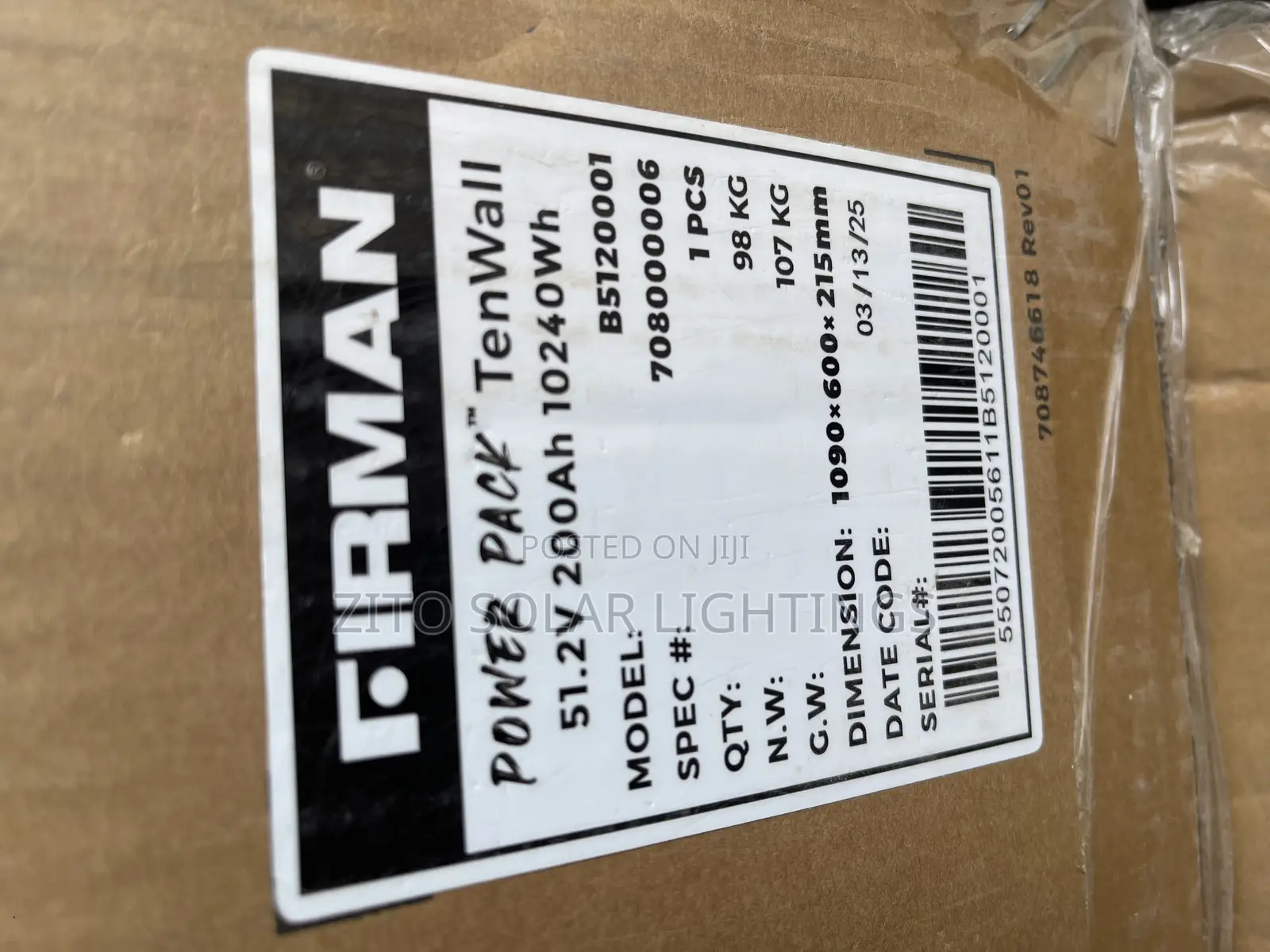 10kwh Firman Solar Lithium Battery