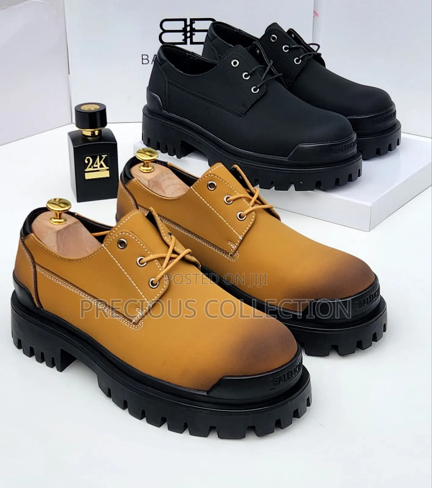 Lace Up Balenciaga Chunky Sole Men's Leather Shoe