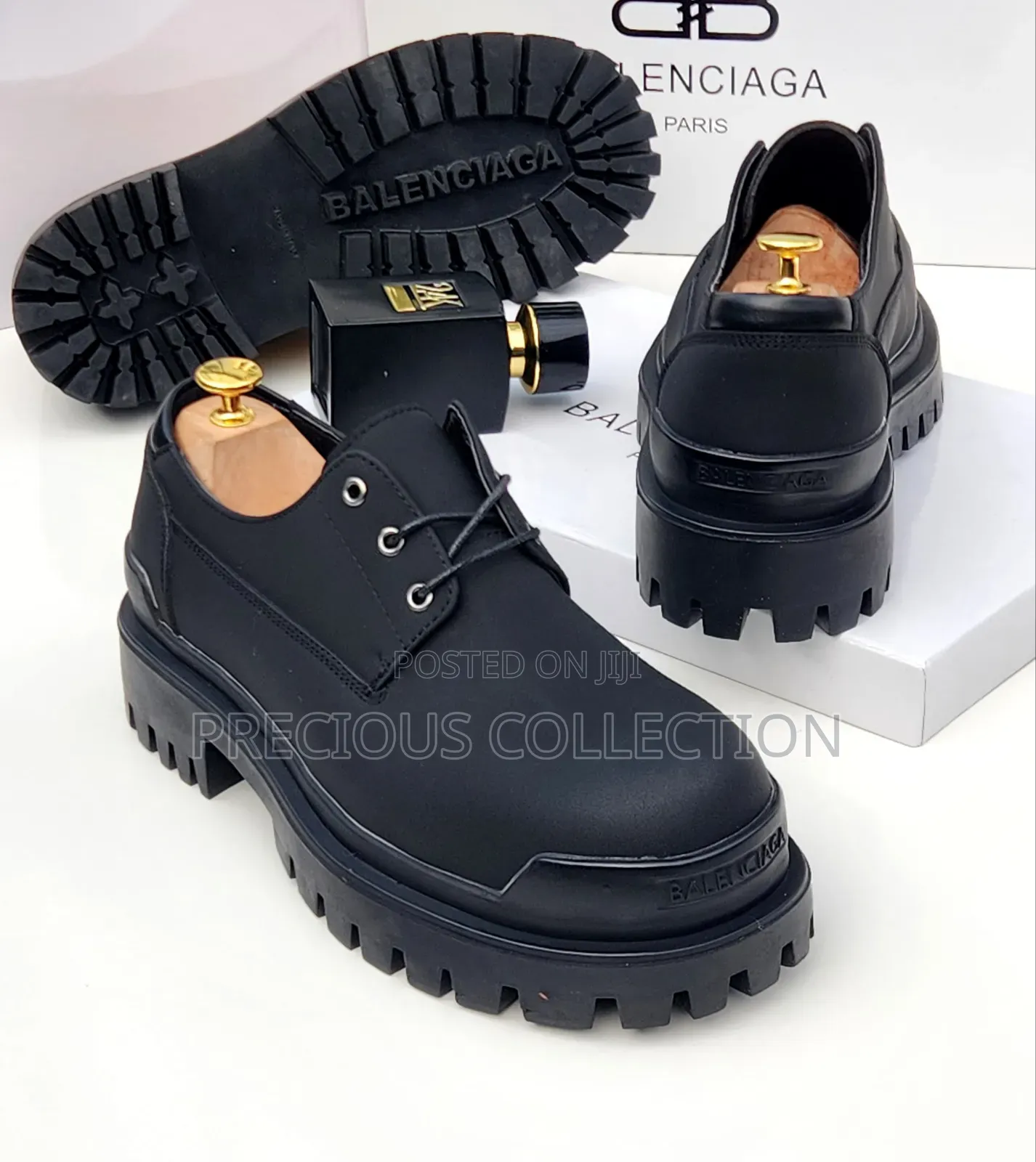 Lace Up Balenciaga Chunky Sole Men's Leather Shoe