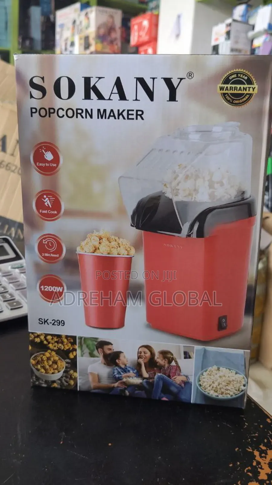 Sokany Popcorn Maker, 1200w