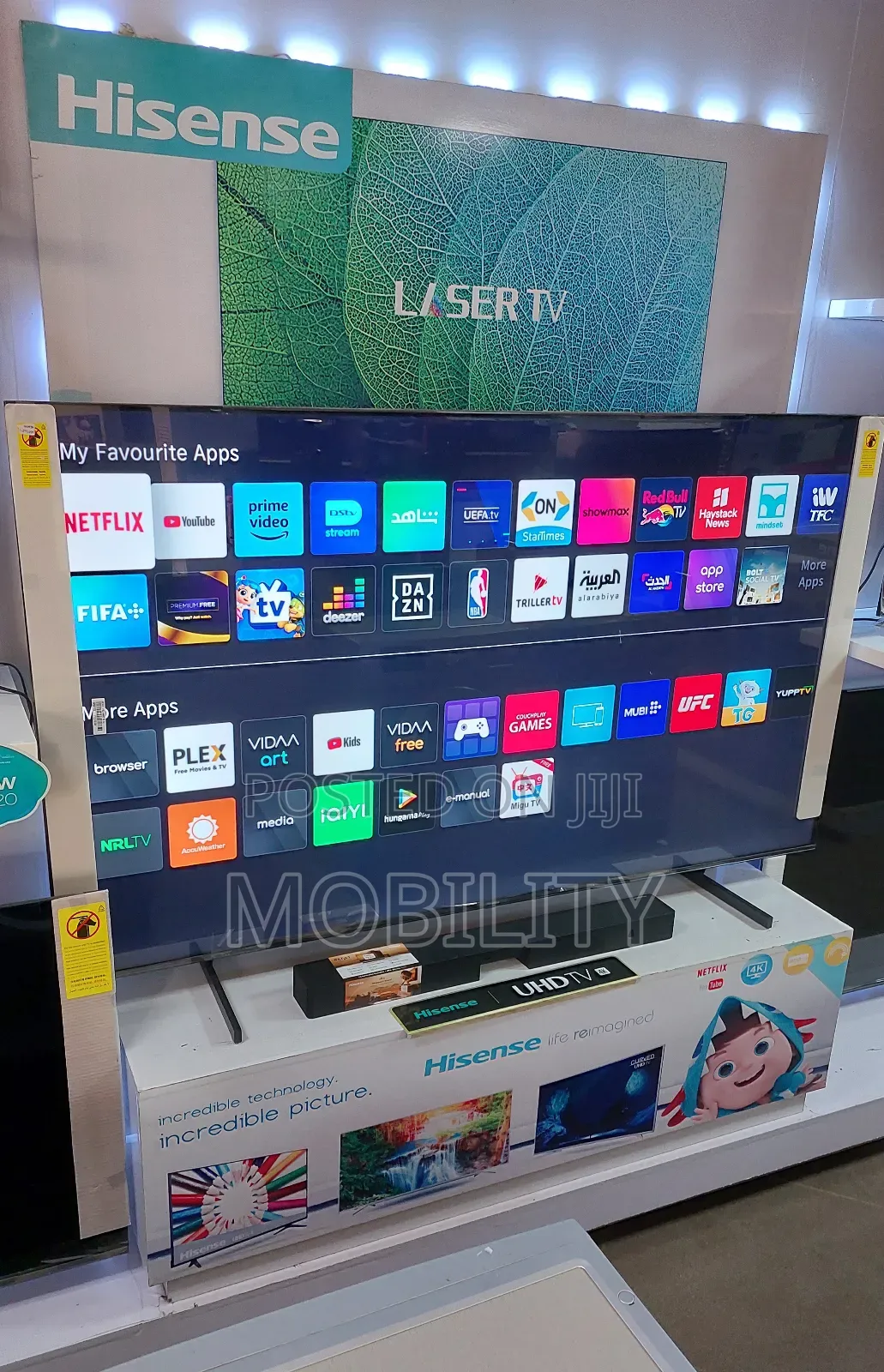 Qled 75” Hisense TV Fully Smart With Voice Command