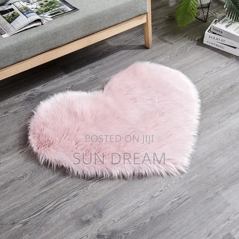 Heart Furry Mat Doormat Home Decoration Fluffy Mats Gift