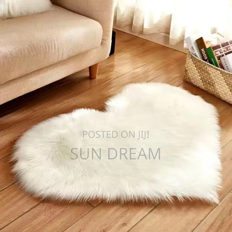 Heart Furry Mat Doormat Home Decoration Fluffy Mats Gift