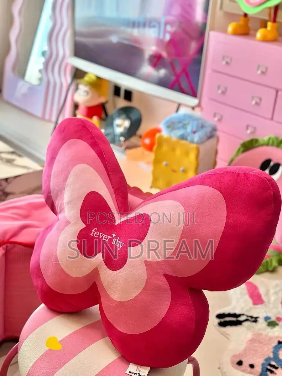 Butterfly Decoration Cushion Seat Cushion Pink Pillow Girl Gift