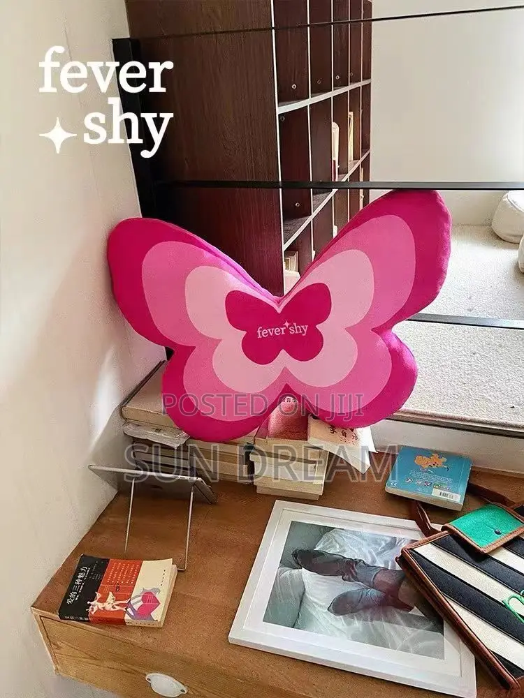 Butterfly Decoration Cushion Seat Cushion Pink Pillow Girl Gift