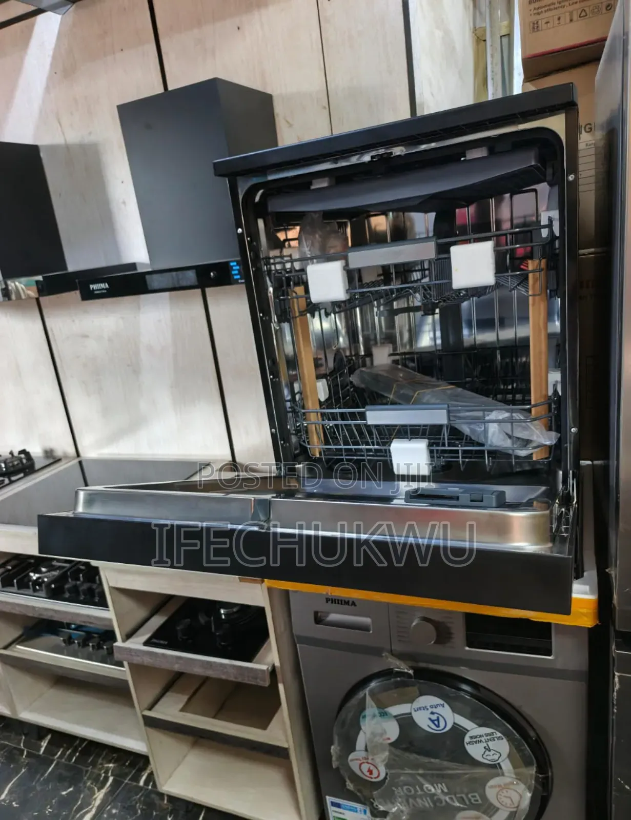2025 New Model Phiima German Technology Standing Dishwasher Black