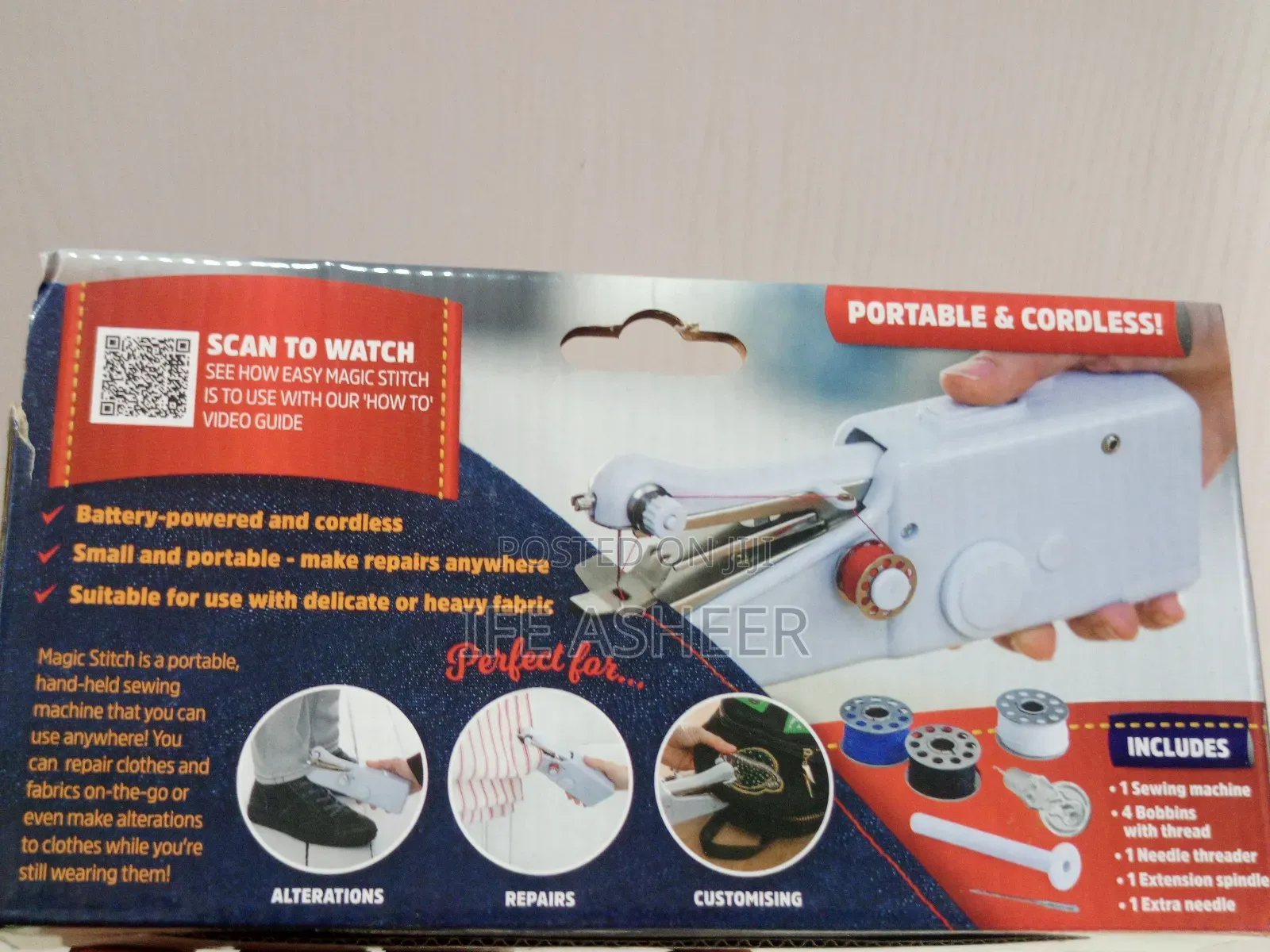 Portable And Cordless Handheld Sewing Machine