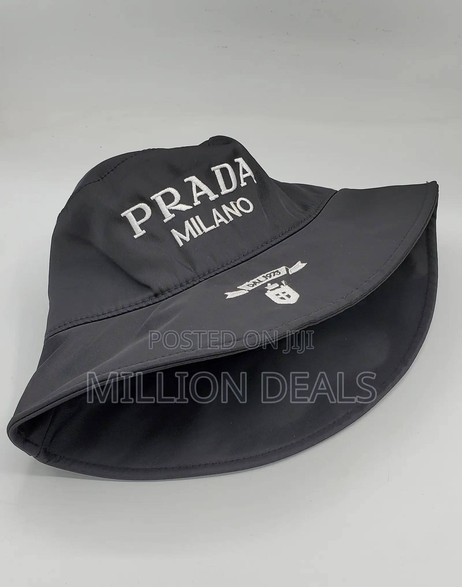 Black Stylish Prada Milano Bucket Hat