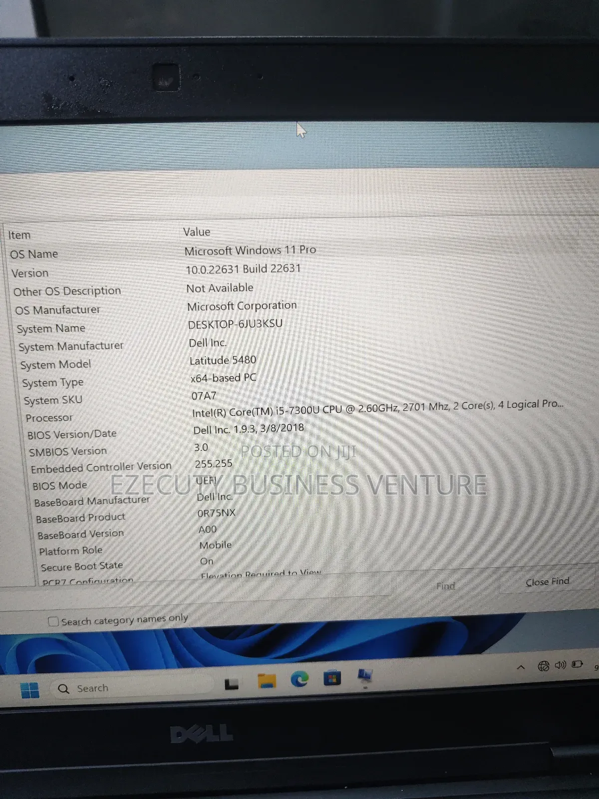 Laptop Dell Latitude 5480 8GB Intel Core i7 SSD 256GB
