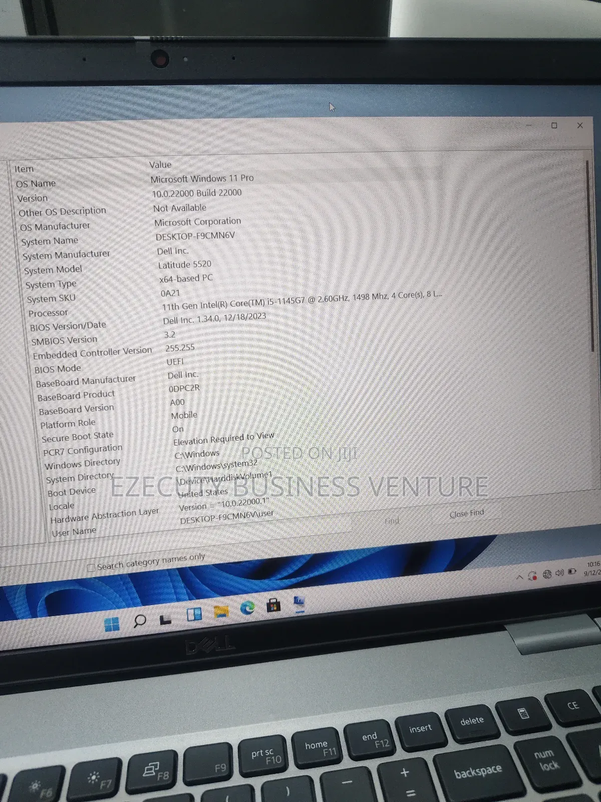 Laptop Dell Latitude 5520 16GB Intel Core I5 SSD 256GB