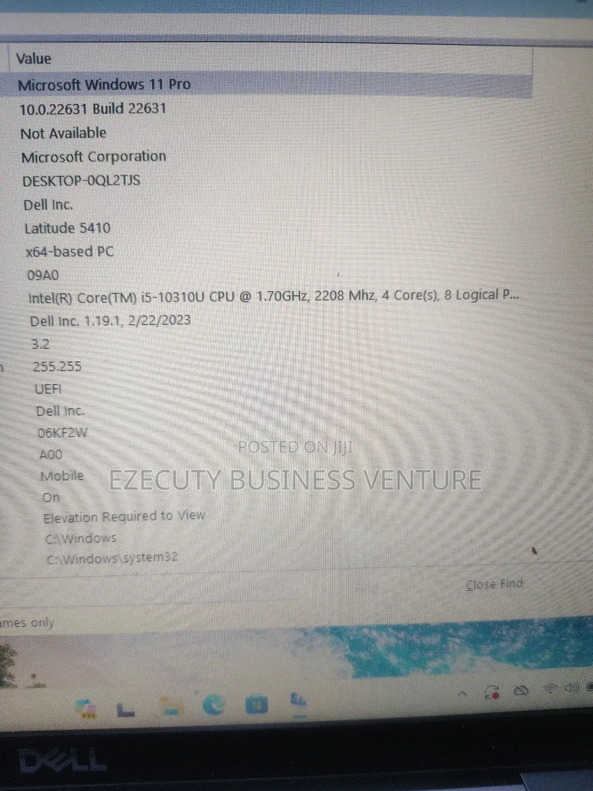 Laptop Dell Latitude 5410 16GB Intel Core i5 SSD 256GB