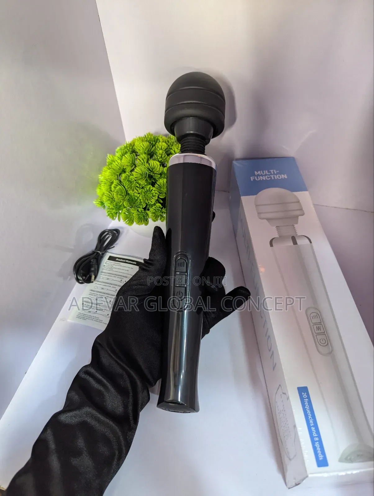 Multifunction Big Magic Wand Rechargeable Vibrator Dildo Sex Toy Women