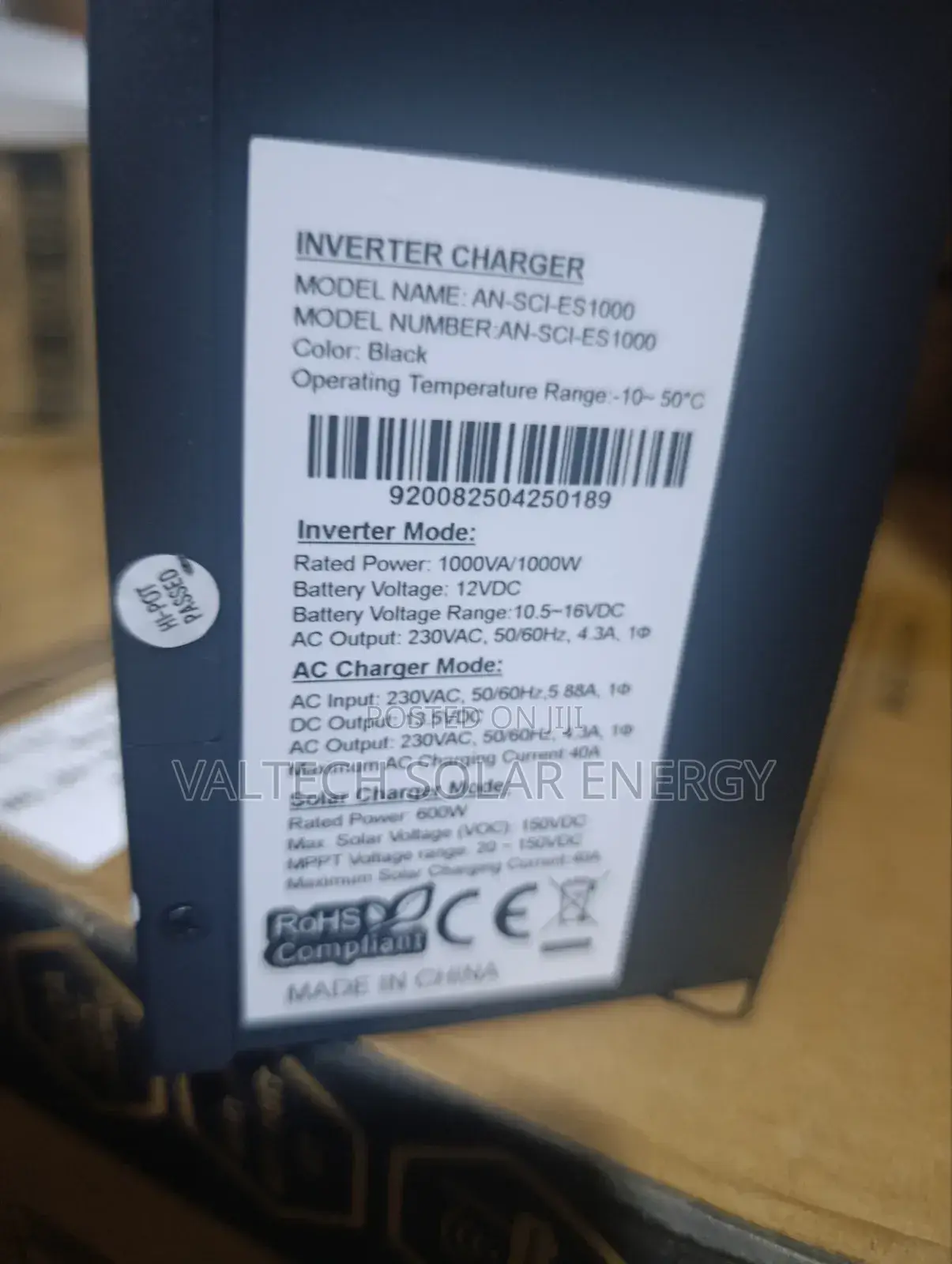 Anern 12v 1kw Hybrid Inverter With 40a MPPT
