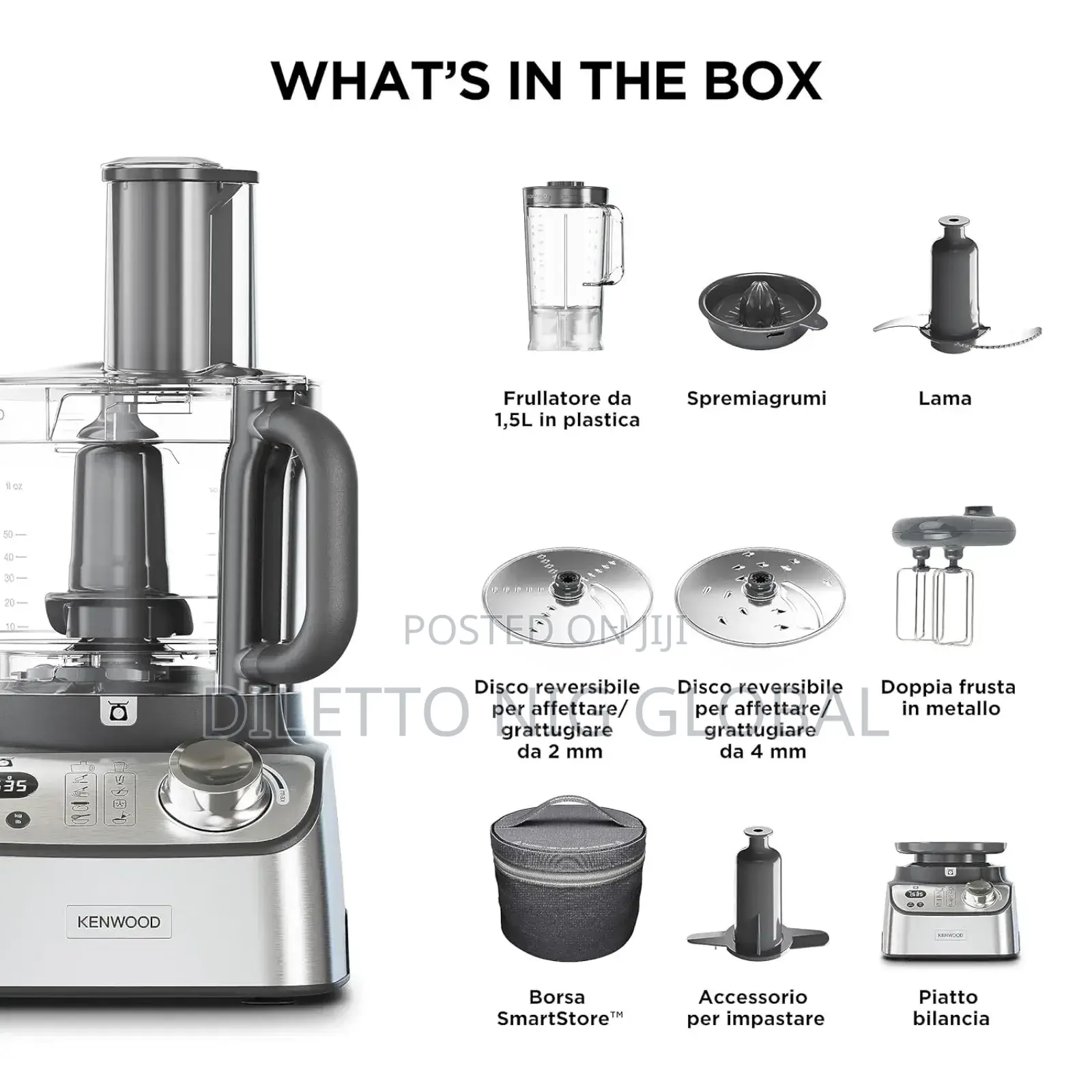 Kenwood Multipro Express Weigh Food Processor With 8 Accessories