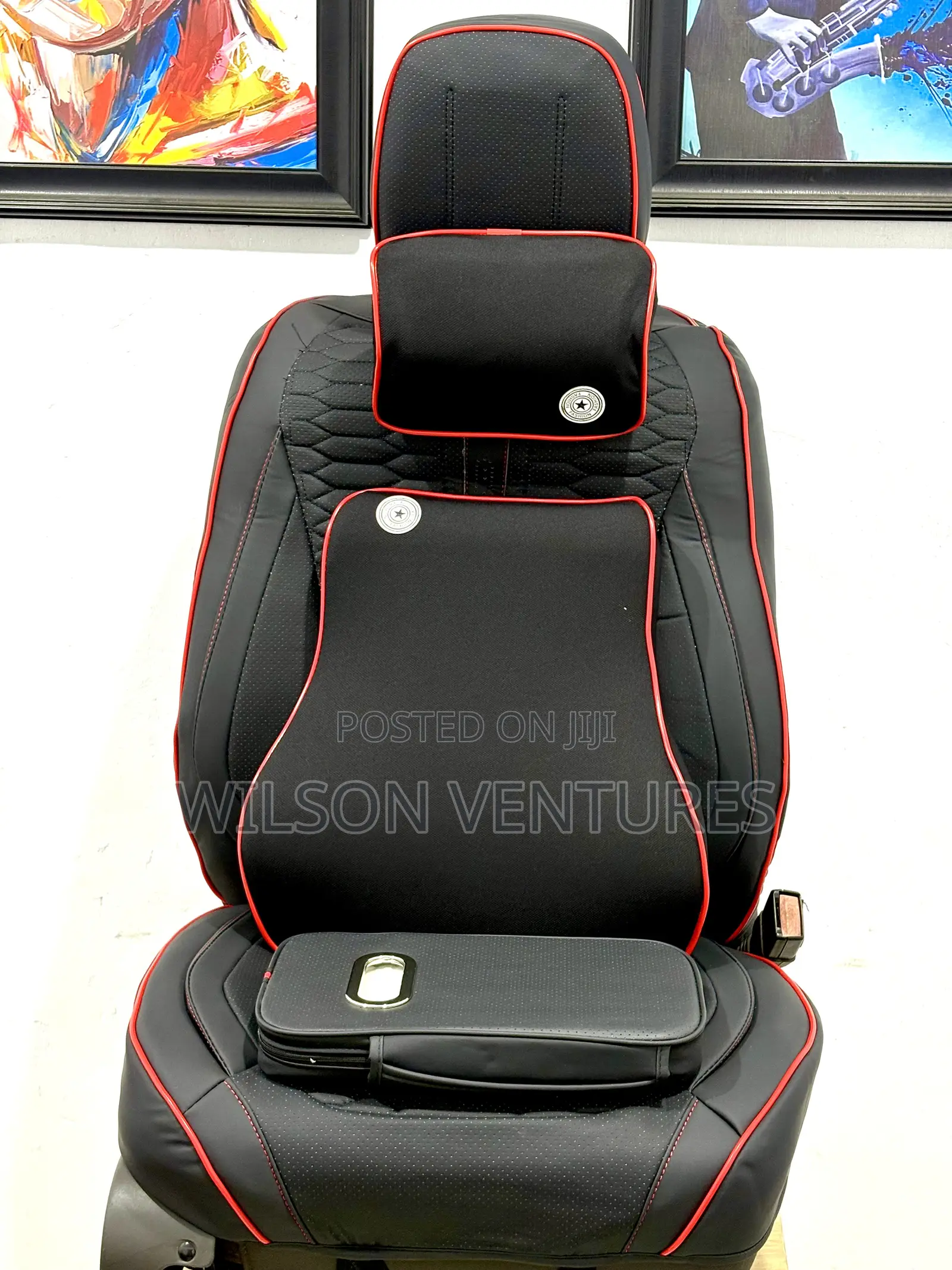 5 Seater Leather Car Seat Cover With Arm Rest Cover