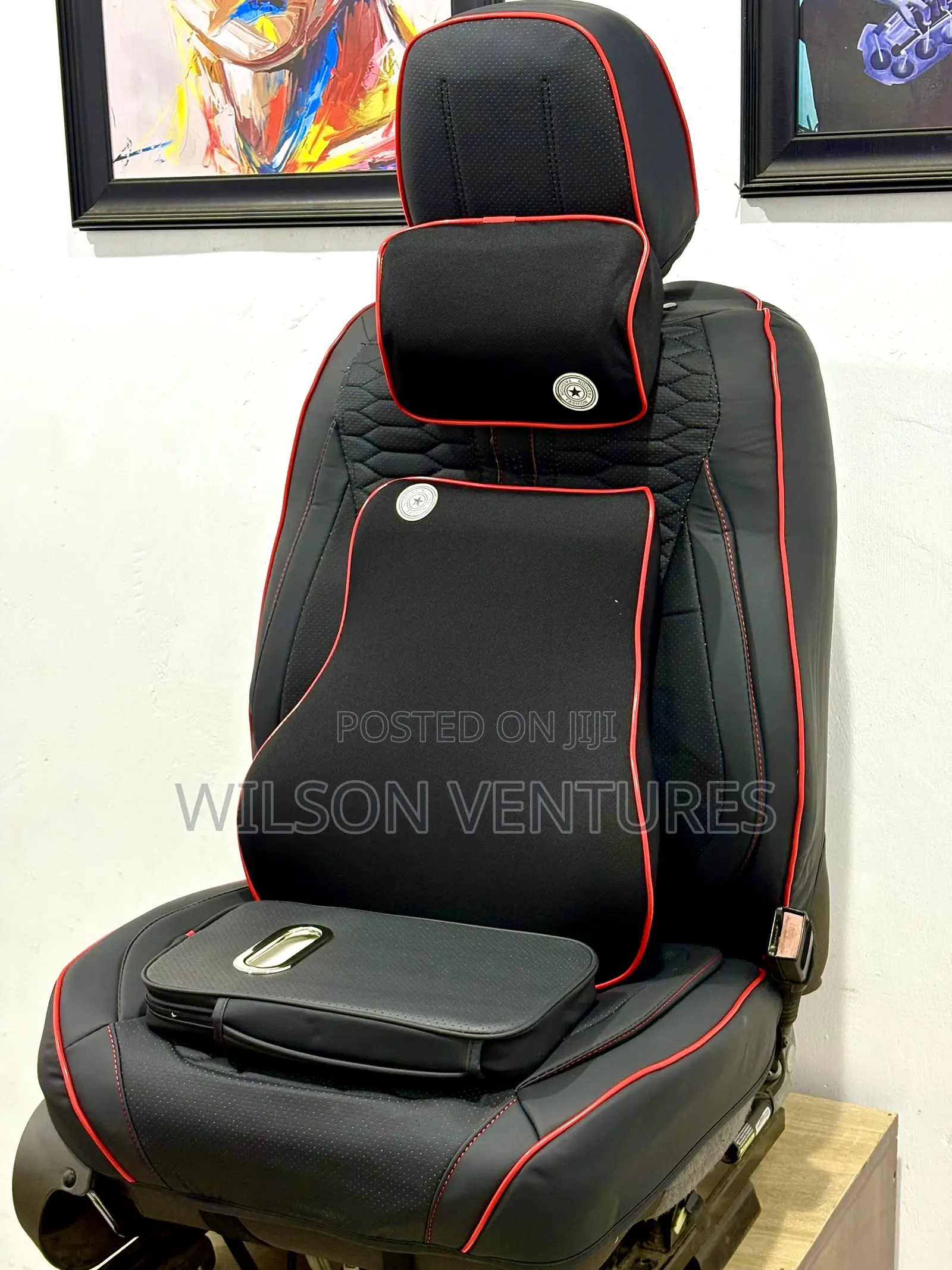 5 Seater Leather Car Seat Cover With Arm Rest Cover