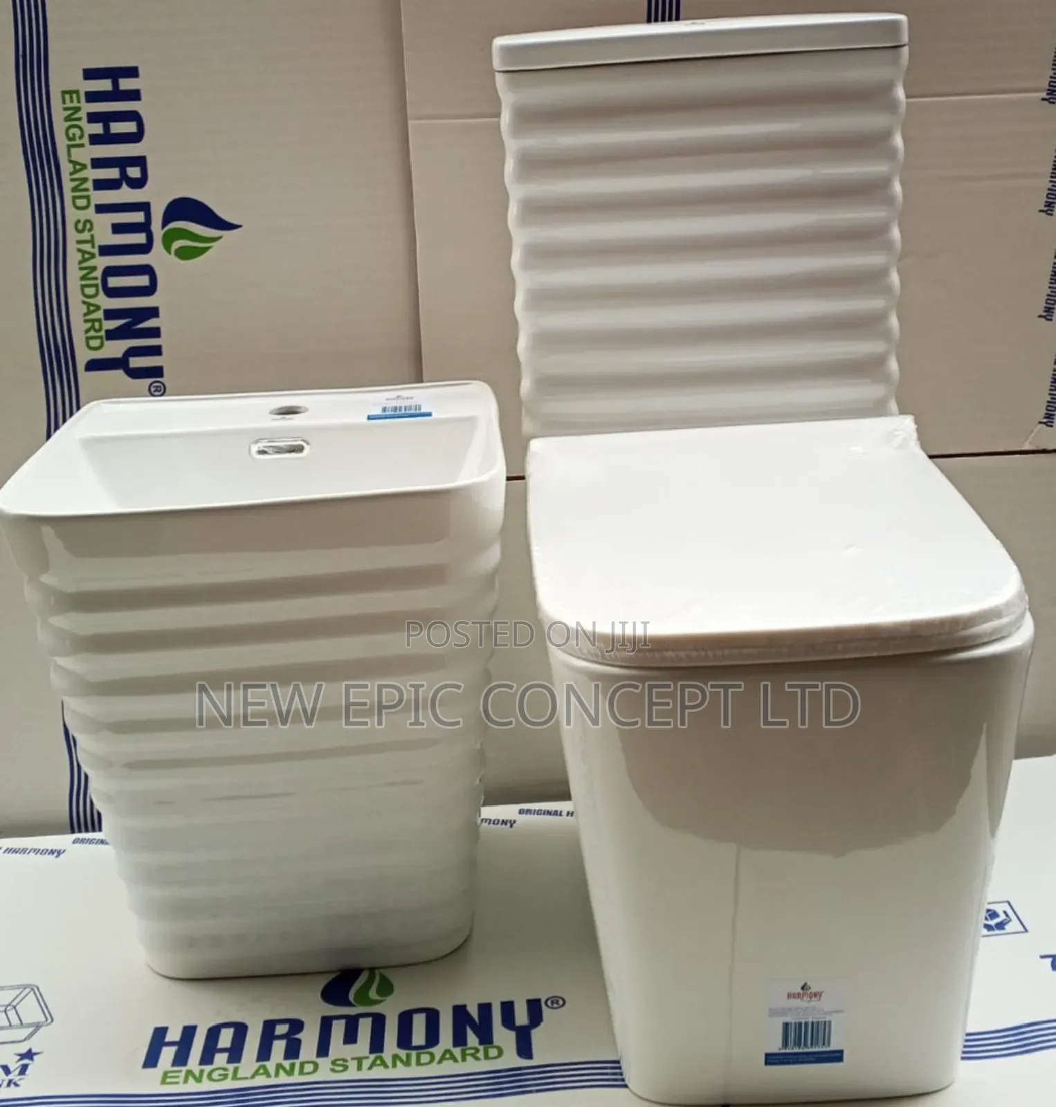 Luxury Water Closet With Hanging Wash Hand Basin