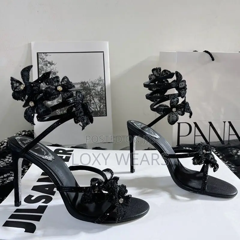 Elegant Women Snake Ankle Strap High Heel Sandals