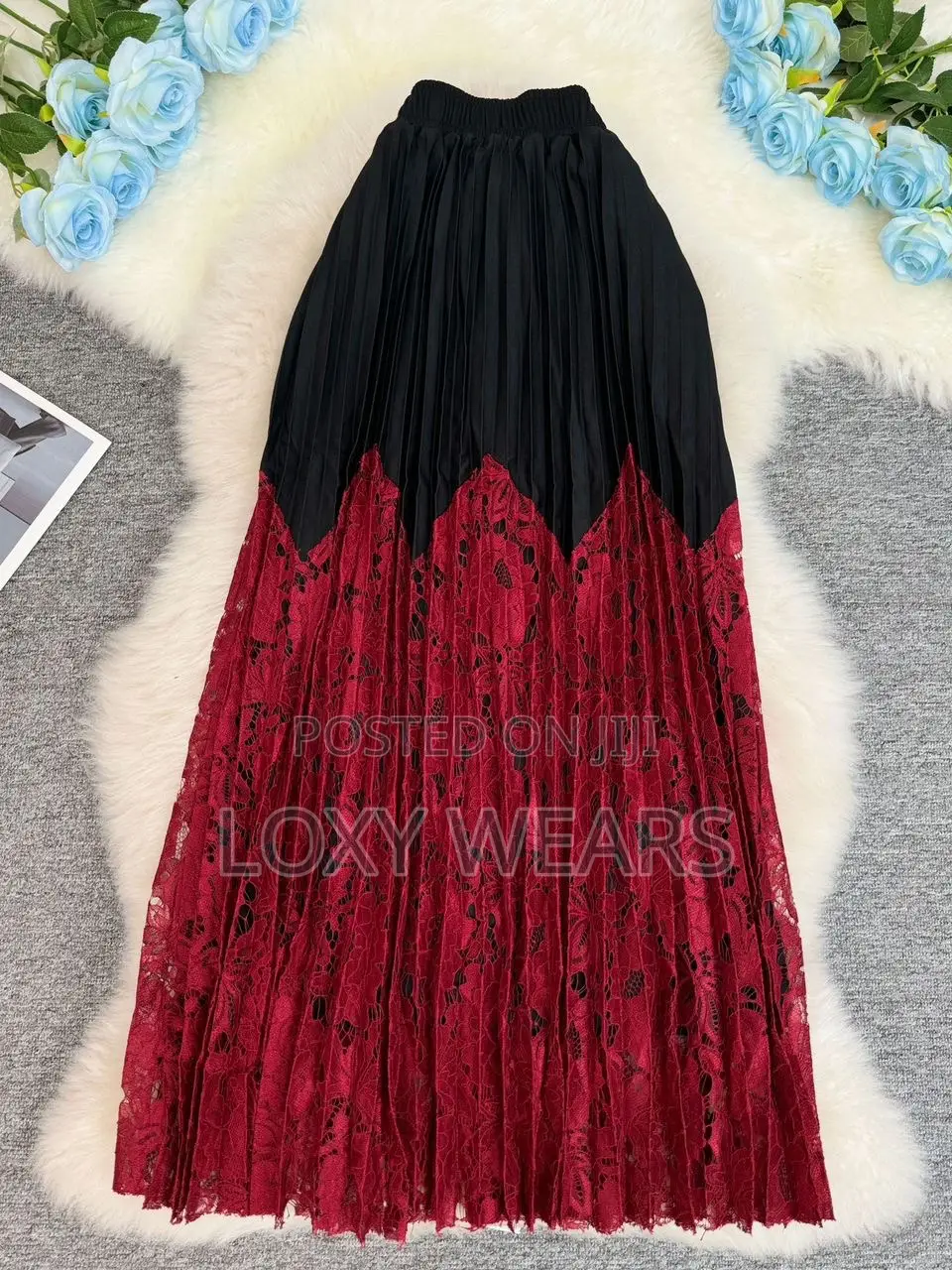 Luxe Pleated Lacey Skirt