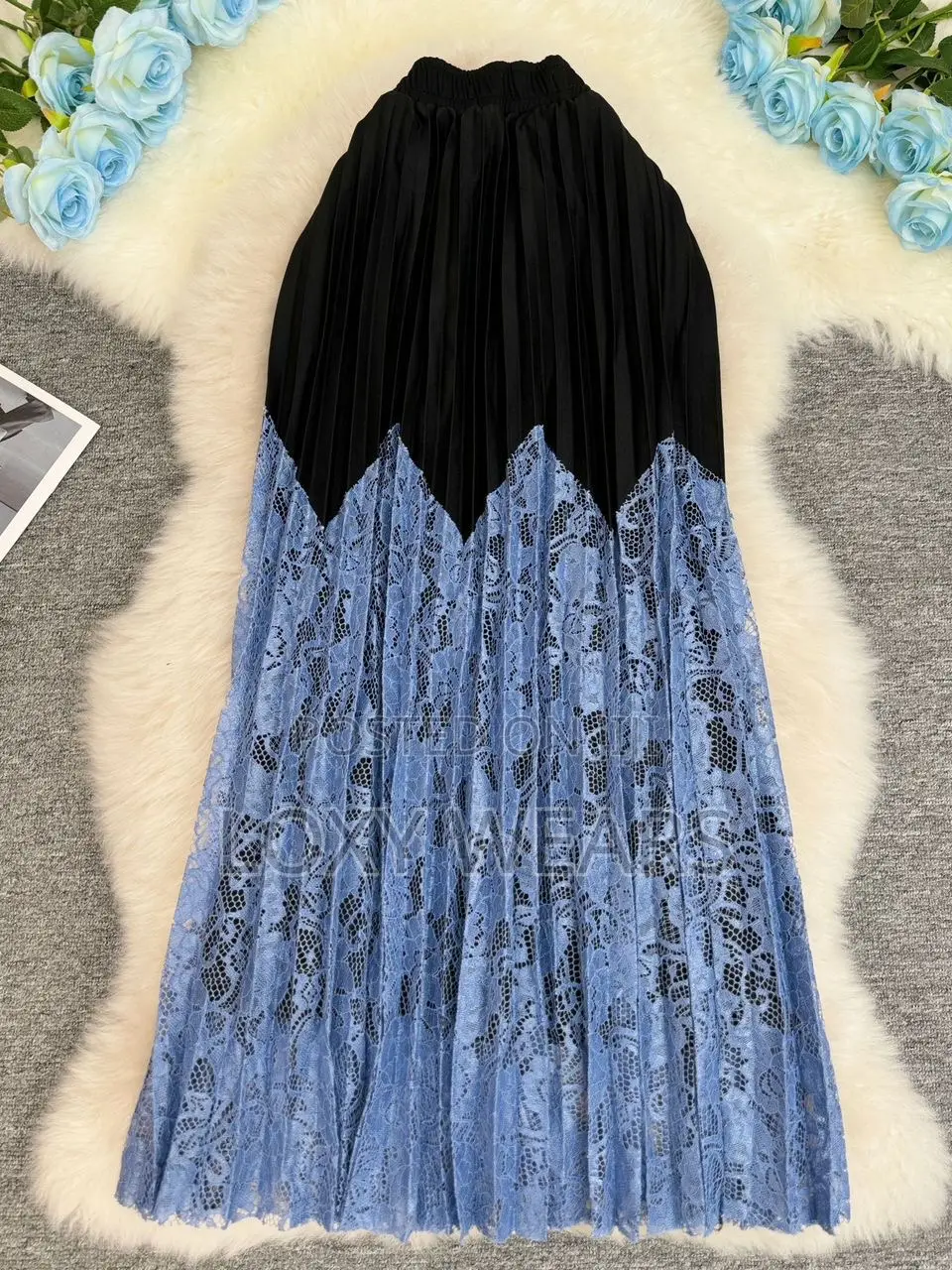 Luxe Pleated Lacey Skirt