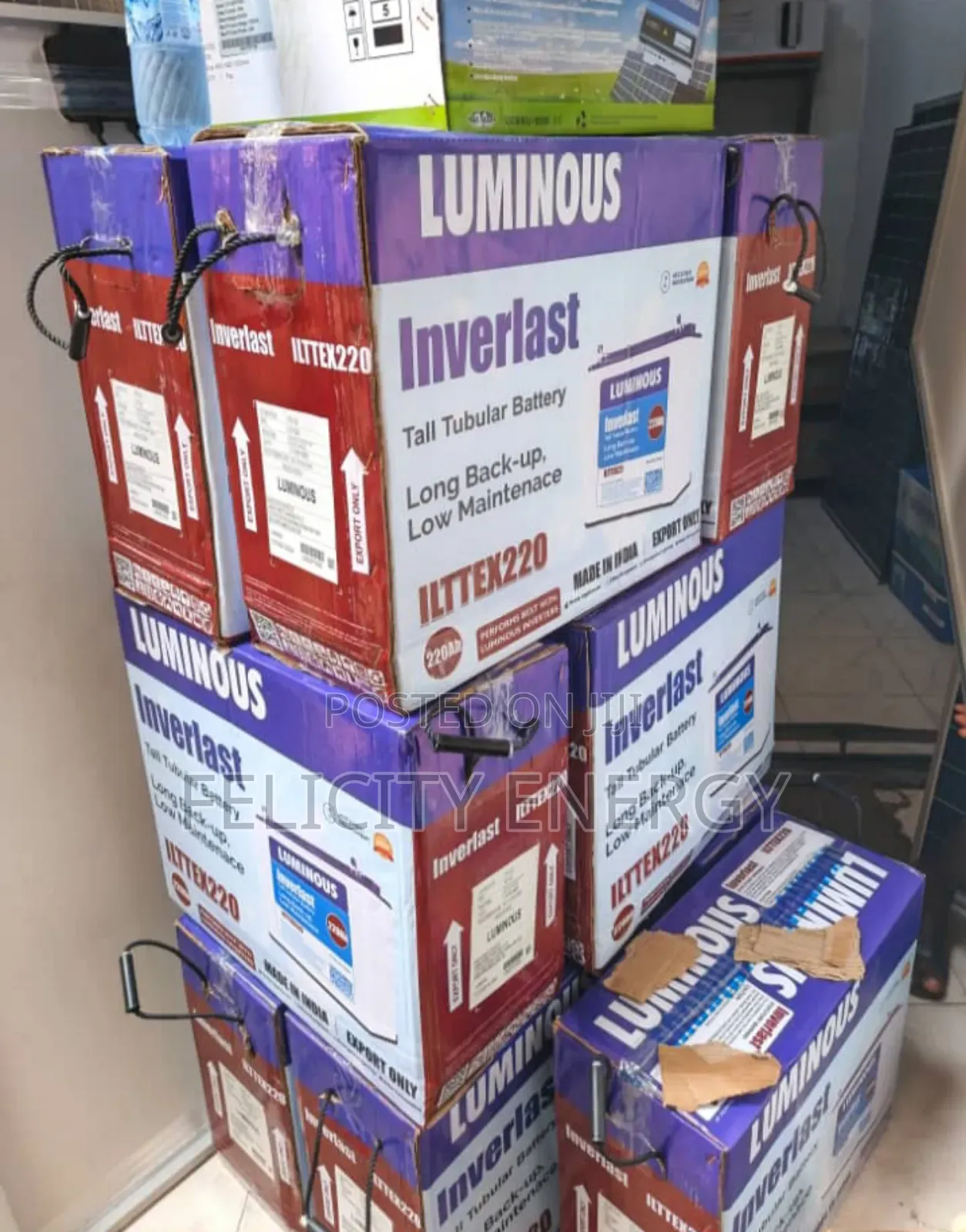Luminous Inverlast Tubular Battery 220amps 12v (3 Years Warranty)