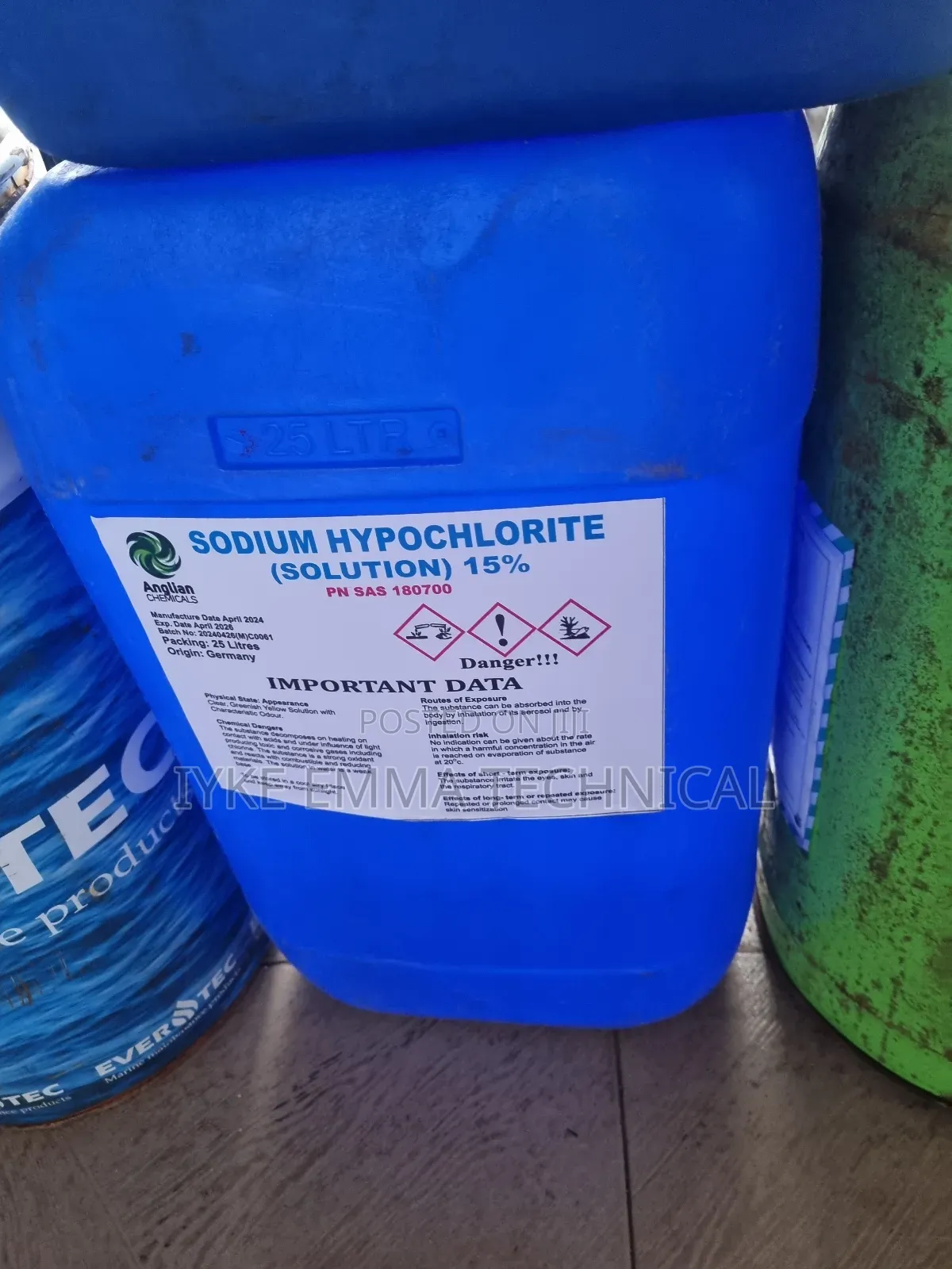 Sodium Hypochlorite Solution 20l