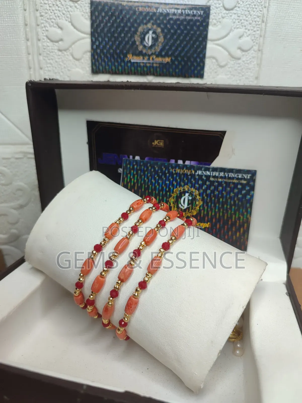 Coral * Crystal Bracelet