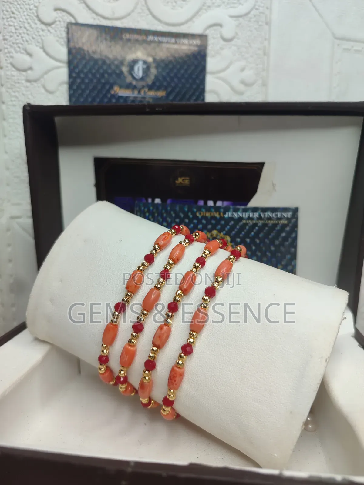 Coral * Crystal Bracelet