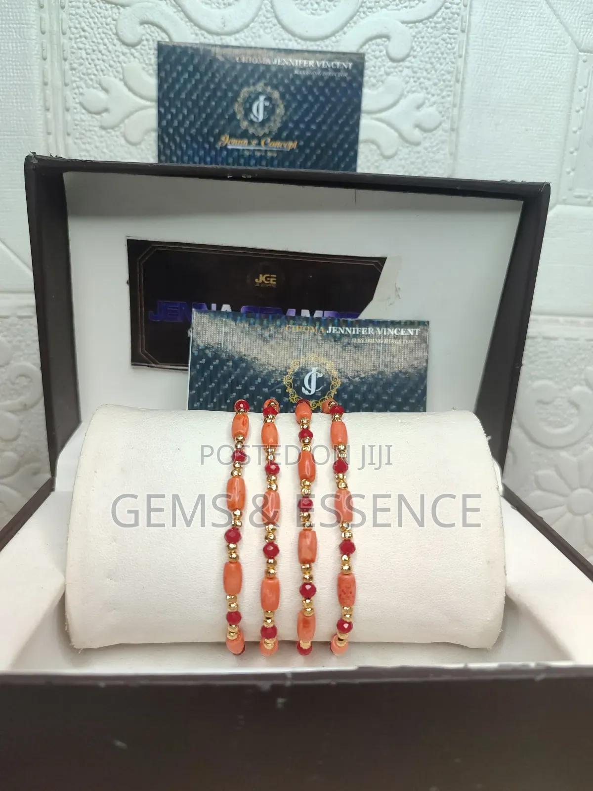 Coral * Crystal Bracelet
