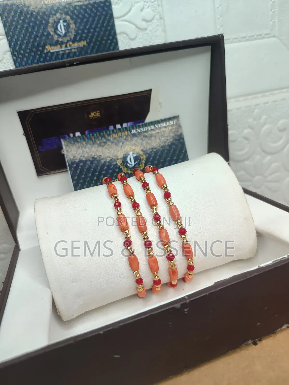 Coral * Crystal Bracelet
