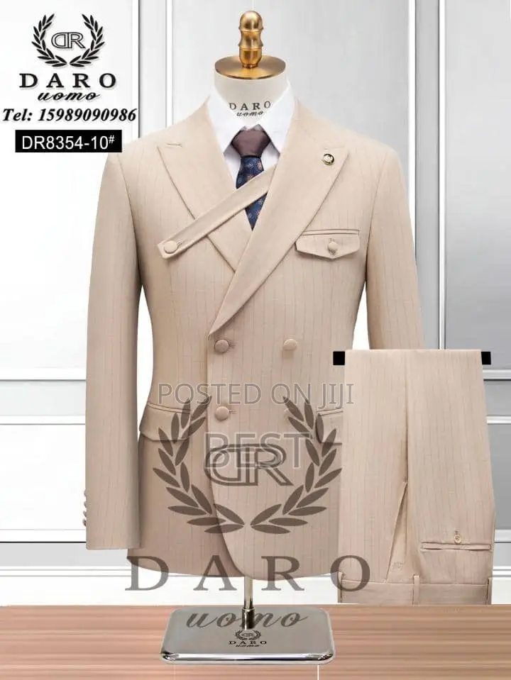 Men's Classic Italian Luxury Double Breasted Fashion Suit